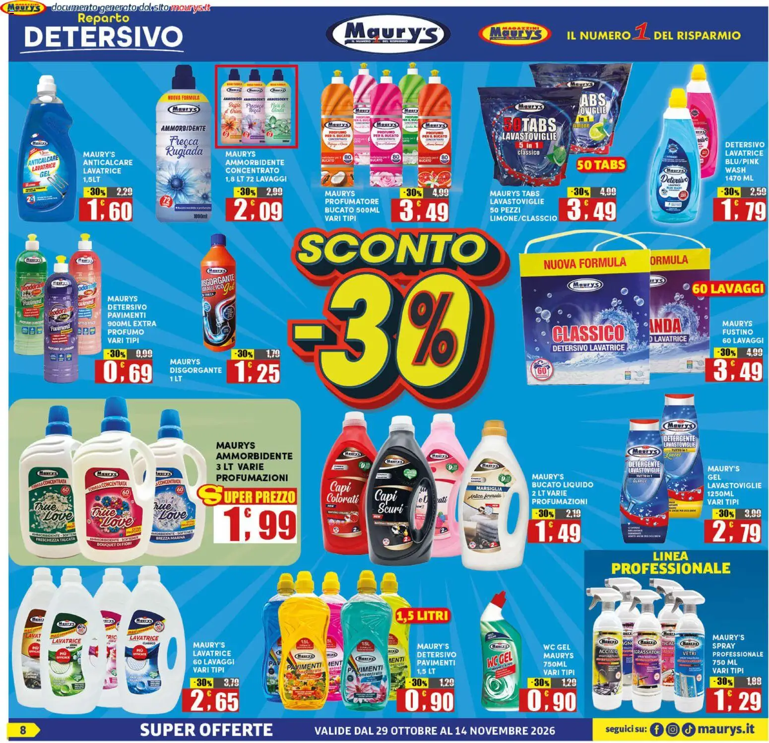 Volantino Maury's del 29/10/2026 | Pagina: 8