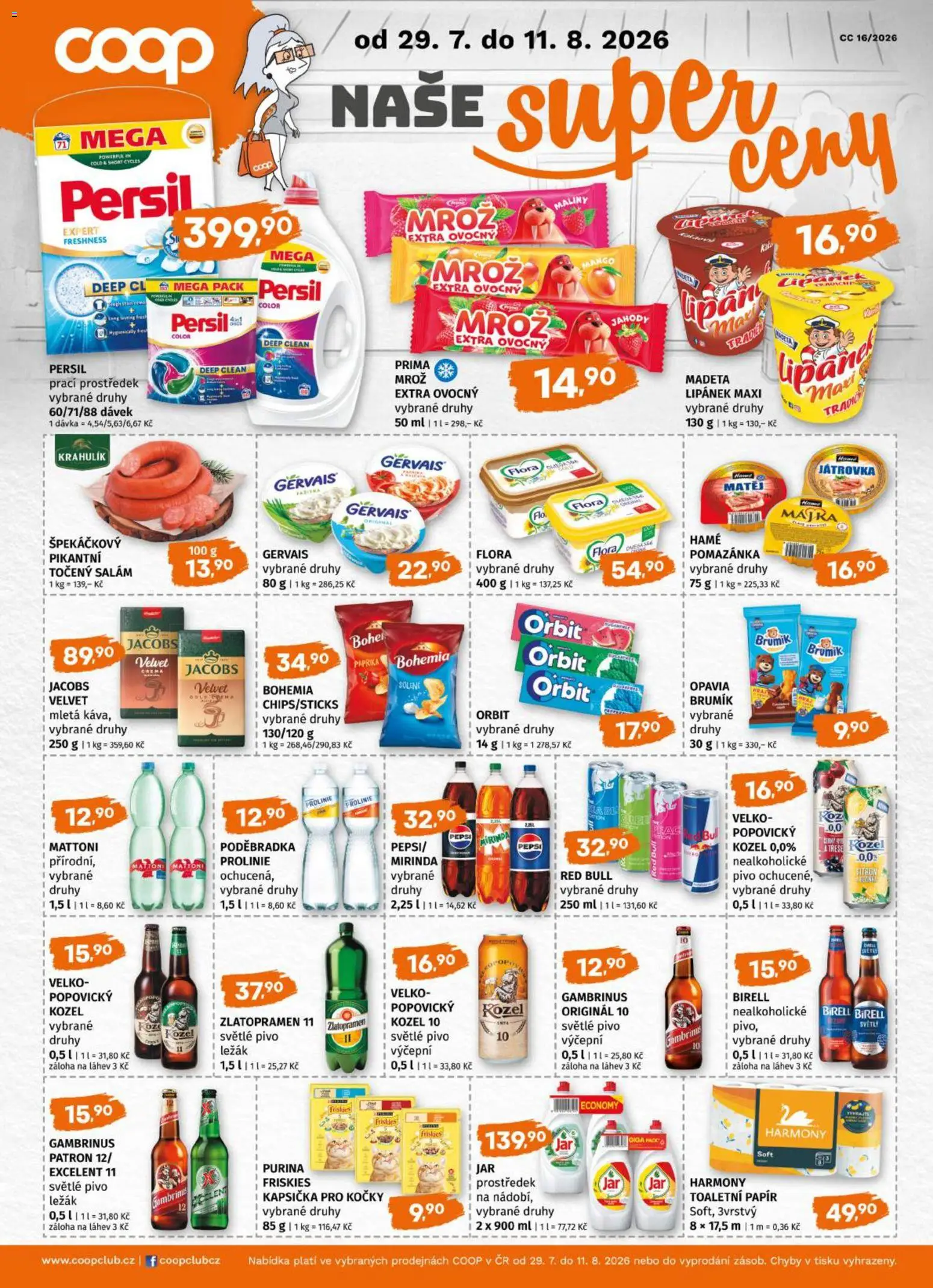 Trefa leták od 05.08.2026 | Strana: 9 | Produkty: Mango, Pivo, Mirinda, Brumik