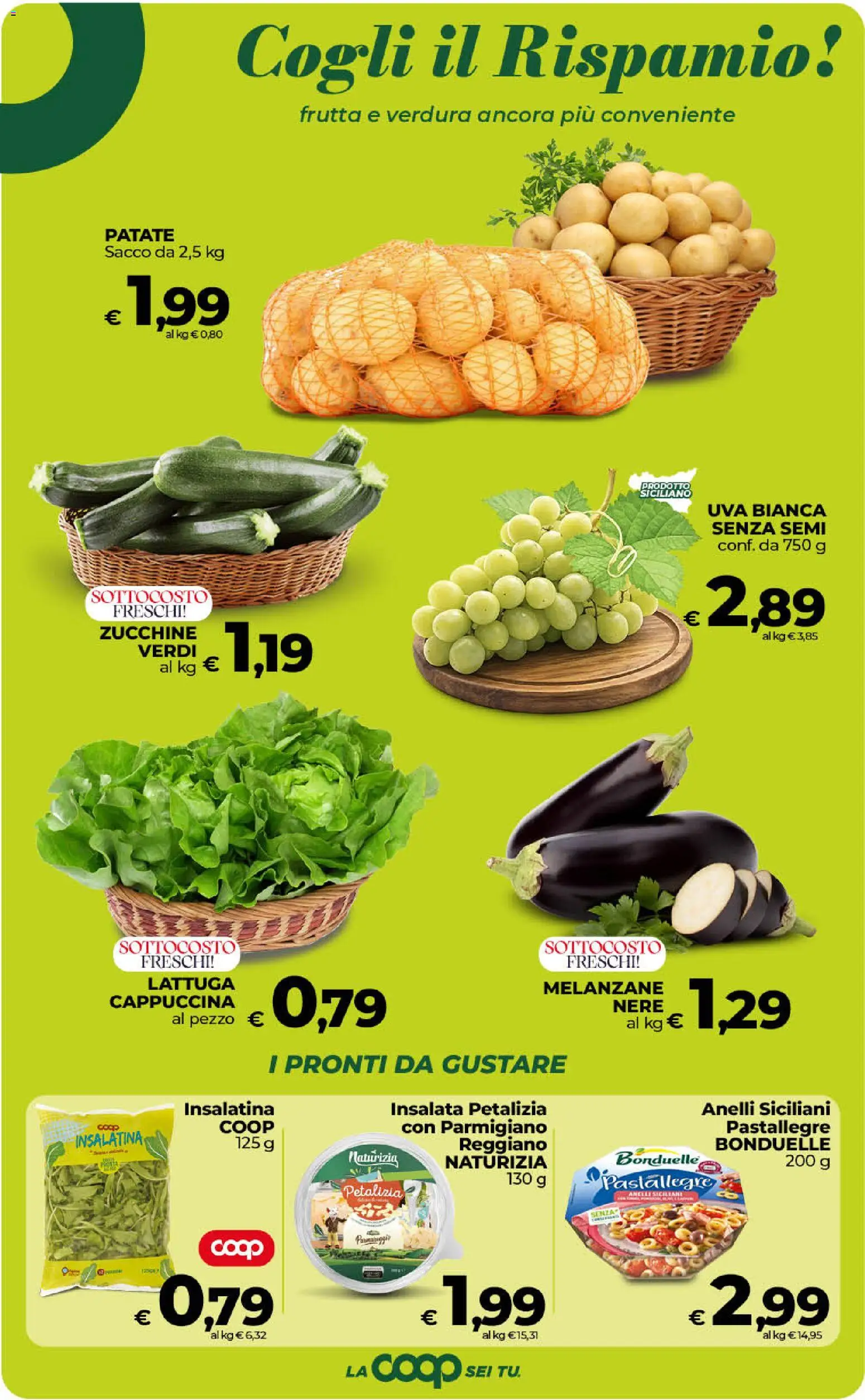 Volantino Ipercoop del 31/07/2026 | Pagina: 22 | Prodotti: Insalata, Patate, Melanzane, Zucchine