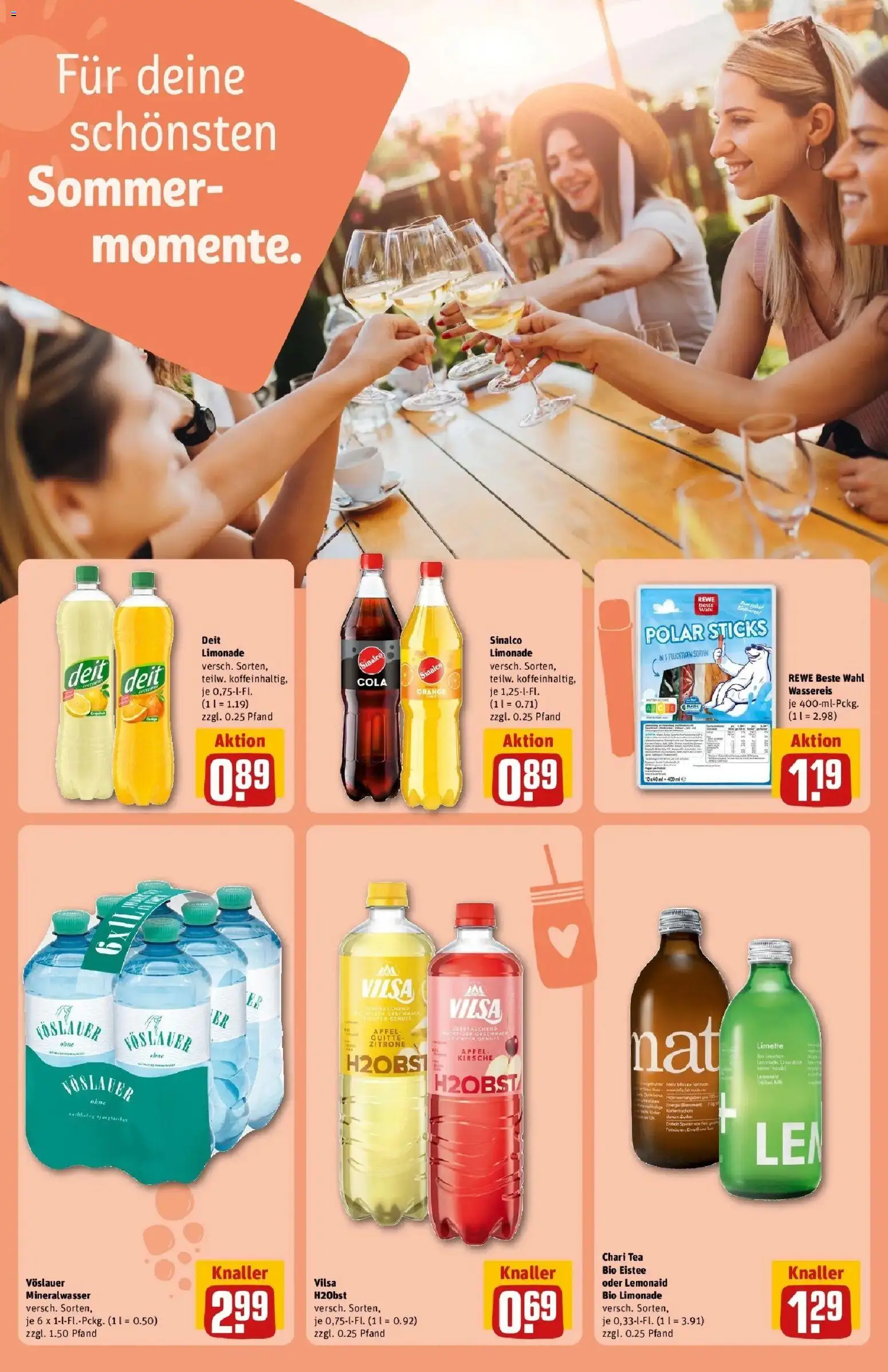 REWE Prospekt ab 10.08.2026 zum Blättern » Angebote | Seite: 18 | Produkte: Äpfel, Limonade, Mineralwasser, Limette