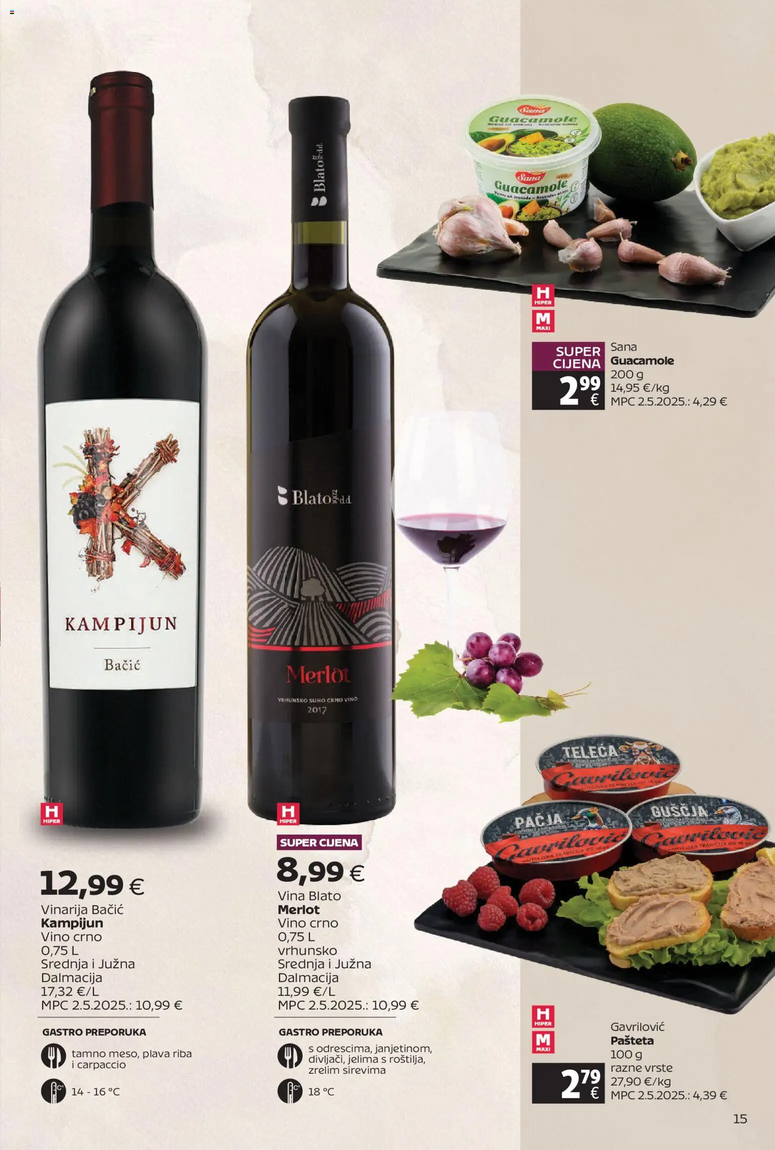 Tommy katalog | vrijedi od 20.07.2026 | Stranica: 15 | Proizvodi: Vino, Riba, Crno vino, Pašteta