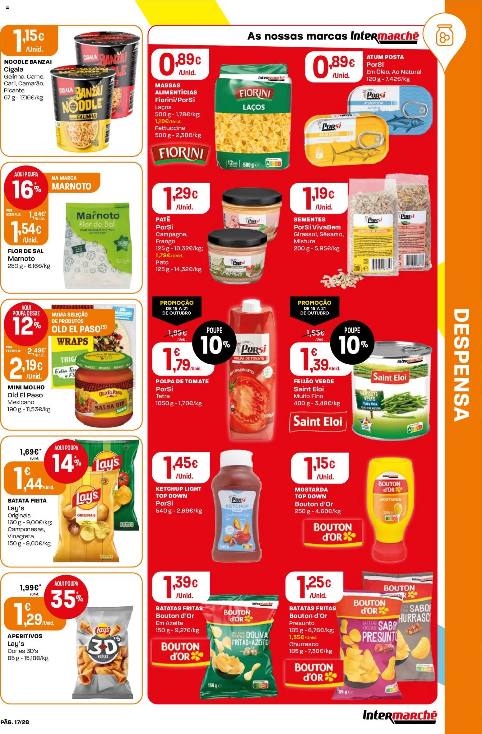 Intermarché folheto Contact │ válido de 15/10/2026 | Página: 17 | Produtos: Pato, Sal, Presunto, Feijão