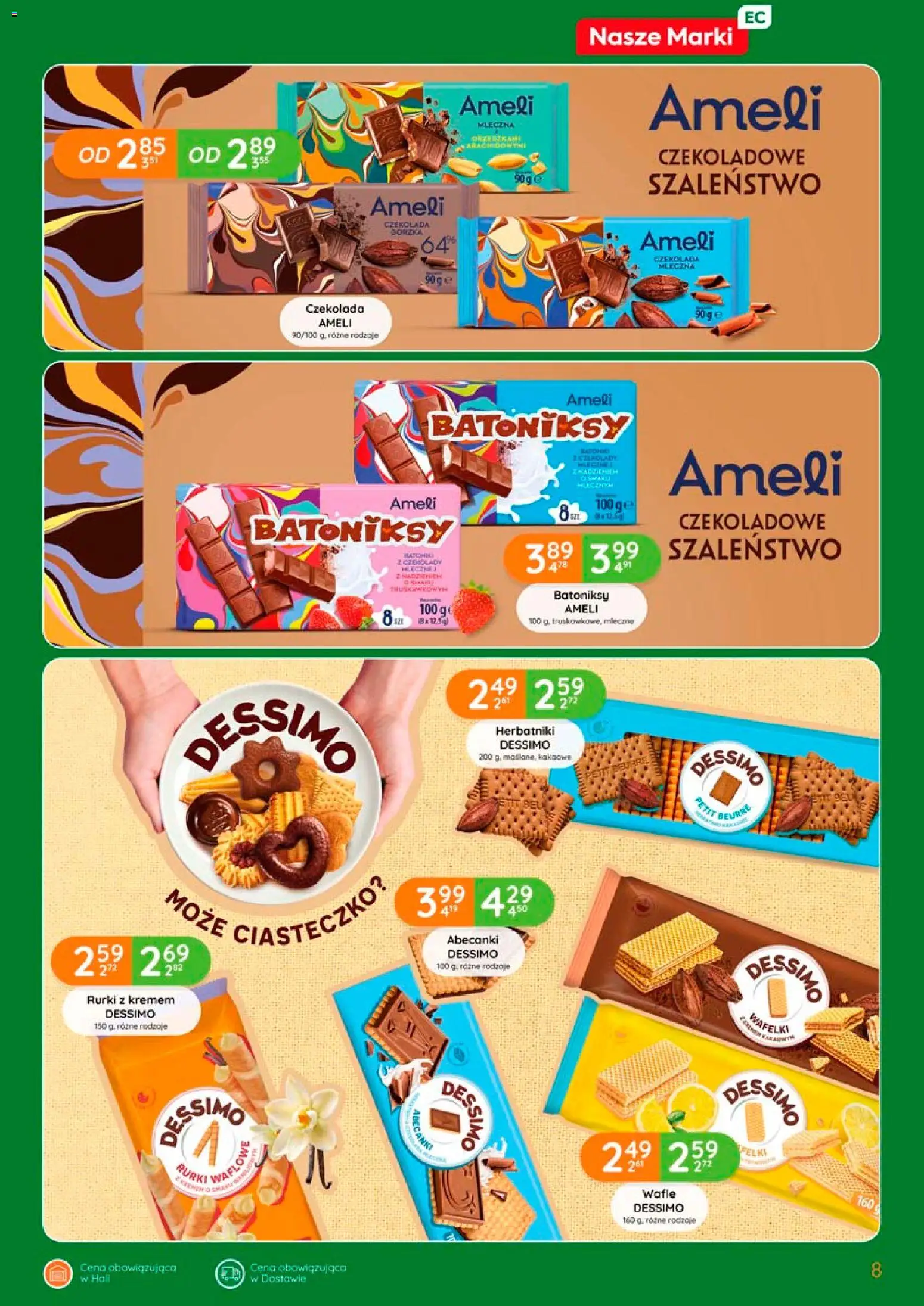 Eurocash gazetka od 28.05.2026 | Strona: 8 | Produkty: Rurki z kremem, Wafle, Wafelki, Czekolada