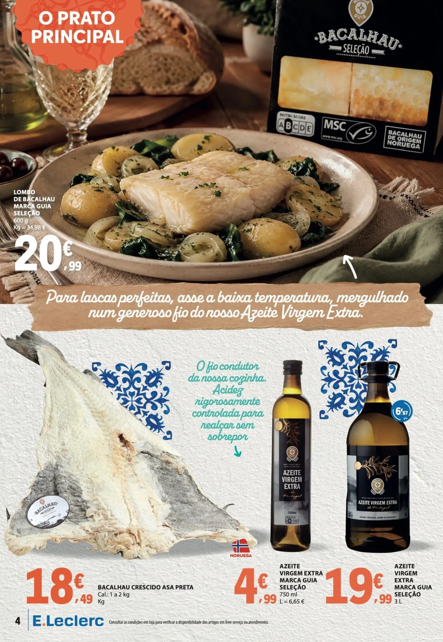 E.Leclerc - Folheto da Nossa Marca │ válido de 01/08/2026 | Página: 4 | Produtos: Azeite, Bacalhau, Lombo