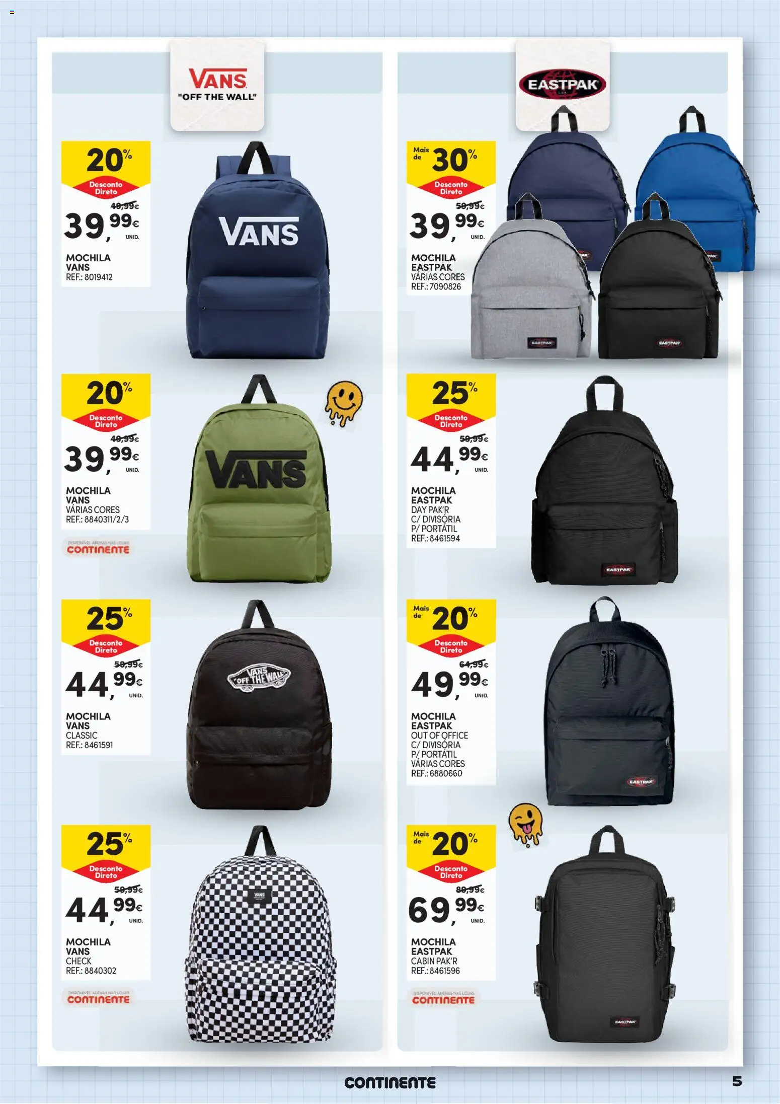 Continente Regresso às Aulas Na escola de toda a gente │ válido de 11/08/2026 | Página: 5 | Produtos: Mochila