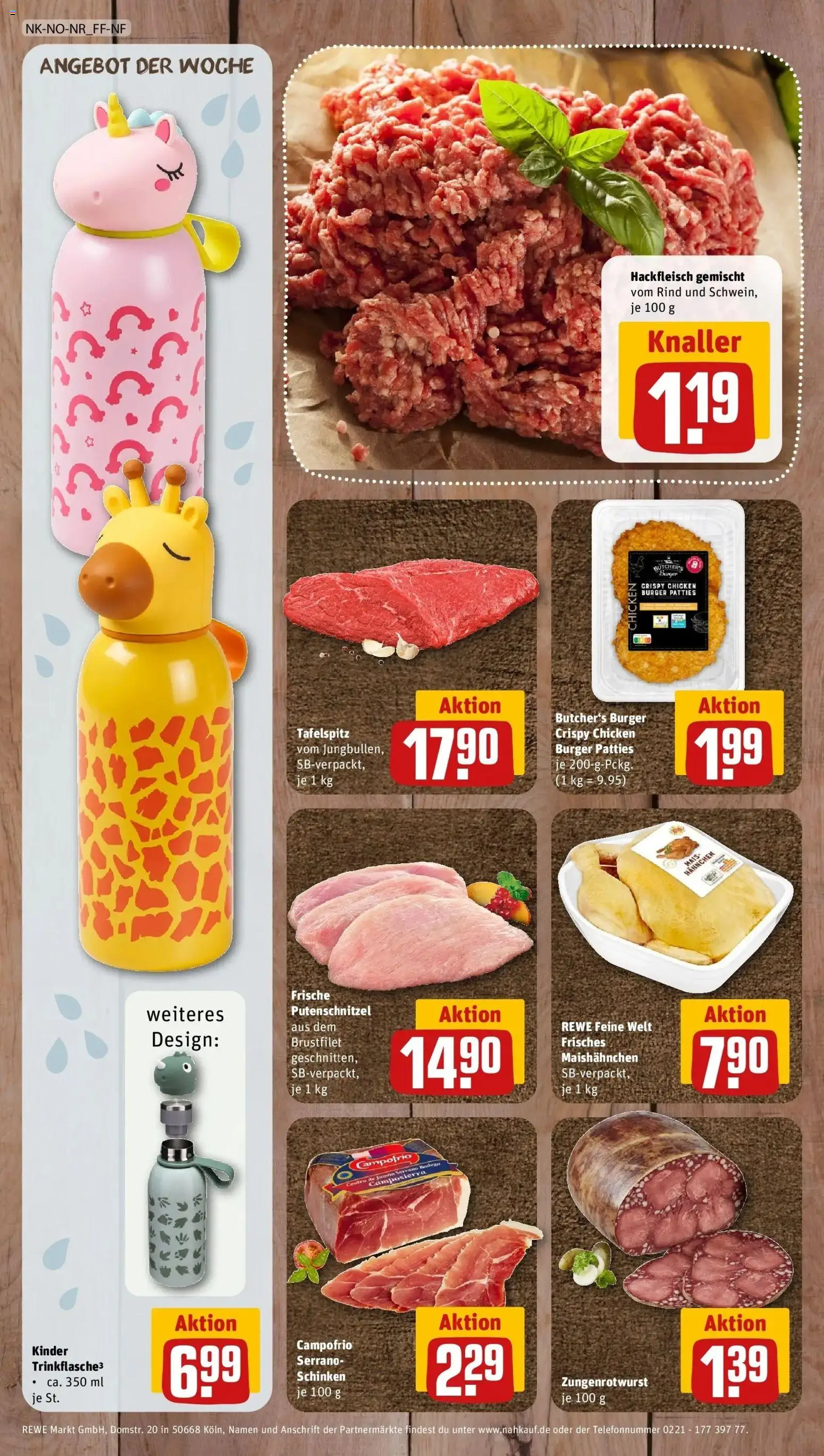 Rewe Prospekt Nordstrand – gültig ab 13.07.2026 | Seite: 8 | Produkte: Tafelspitz, Hahnchen, Putenschnitzel, Hackfleisch