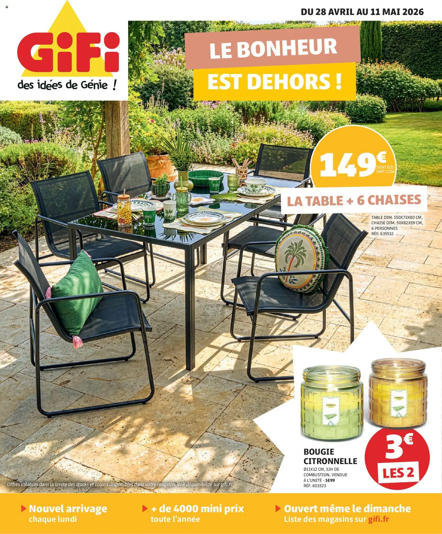 {H1} | Page: 1 | Produits: Table, Chaise, Citronnelle