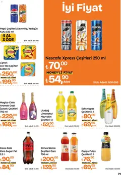14.05.2026 tarihinden itibaren geçerli olan Migros kataloğu önizlemesi | Sayfa: 79 | Ürünler: Kutu, Gazlı içecek, Ice tea