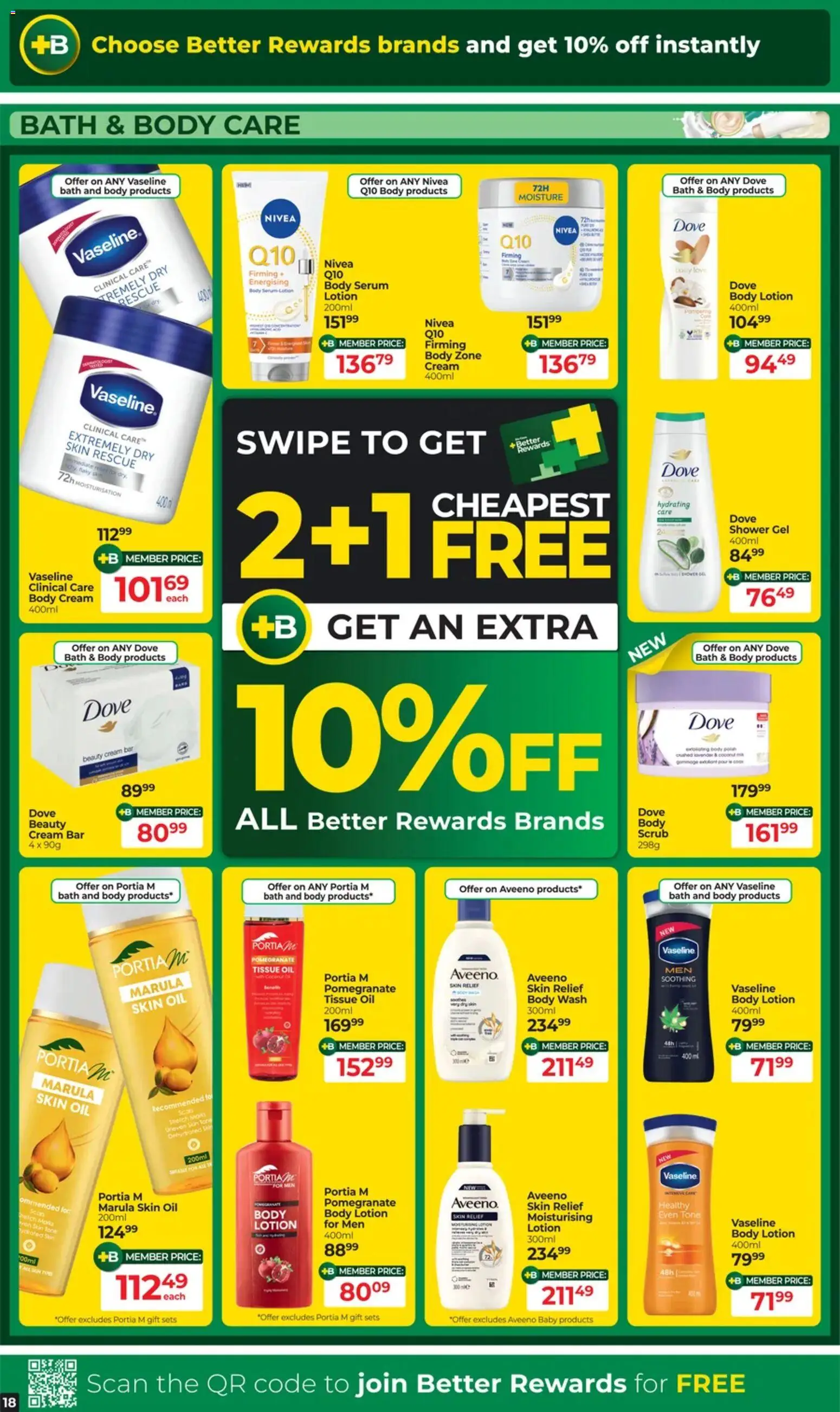 New Dis-Chem catalogue – valid from 11/08/2026 | Page: 15 | Products: Bath, Shower gel, Scrub, Lotion