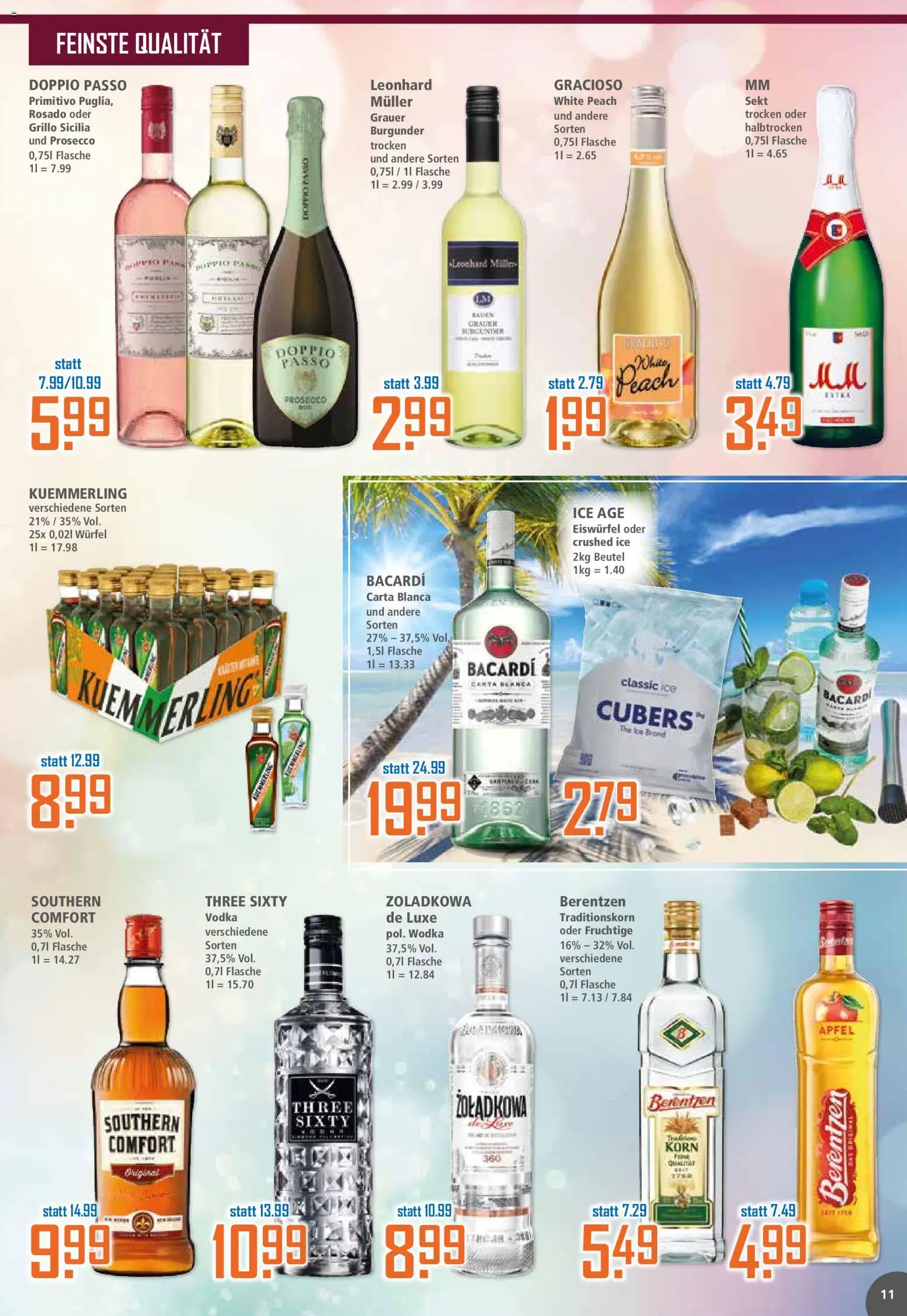 Klaas & Kock Prospekt – gültig ab 08.06.2026 | Seite: 11 | Produkte: Bacardi, Äpfel, Kuemmerling, Berentzen