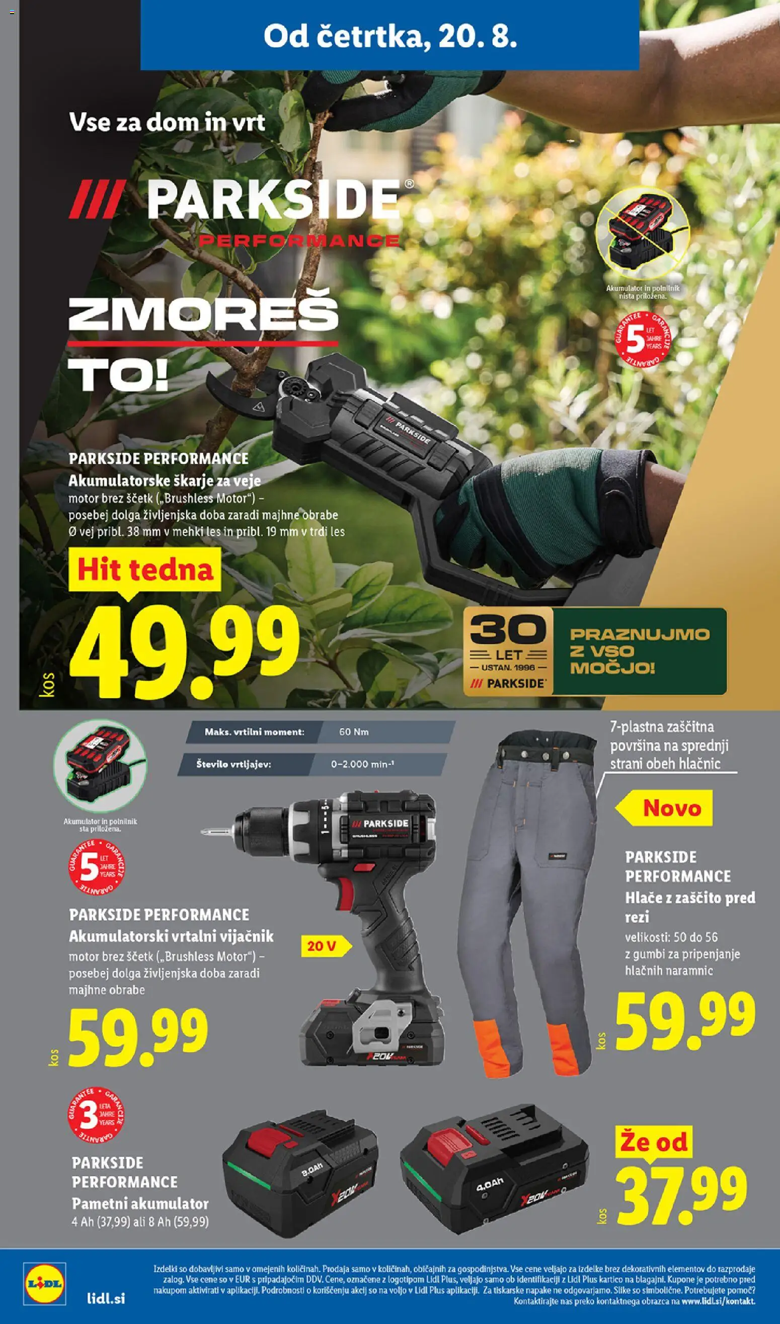 Novi Lidl katalog ponudbe – veljaven od 20.08.2026 | Stran: 26 | Izdelki: Akumulator, Polnilnik, Hlace