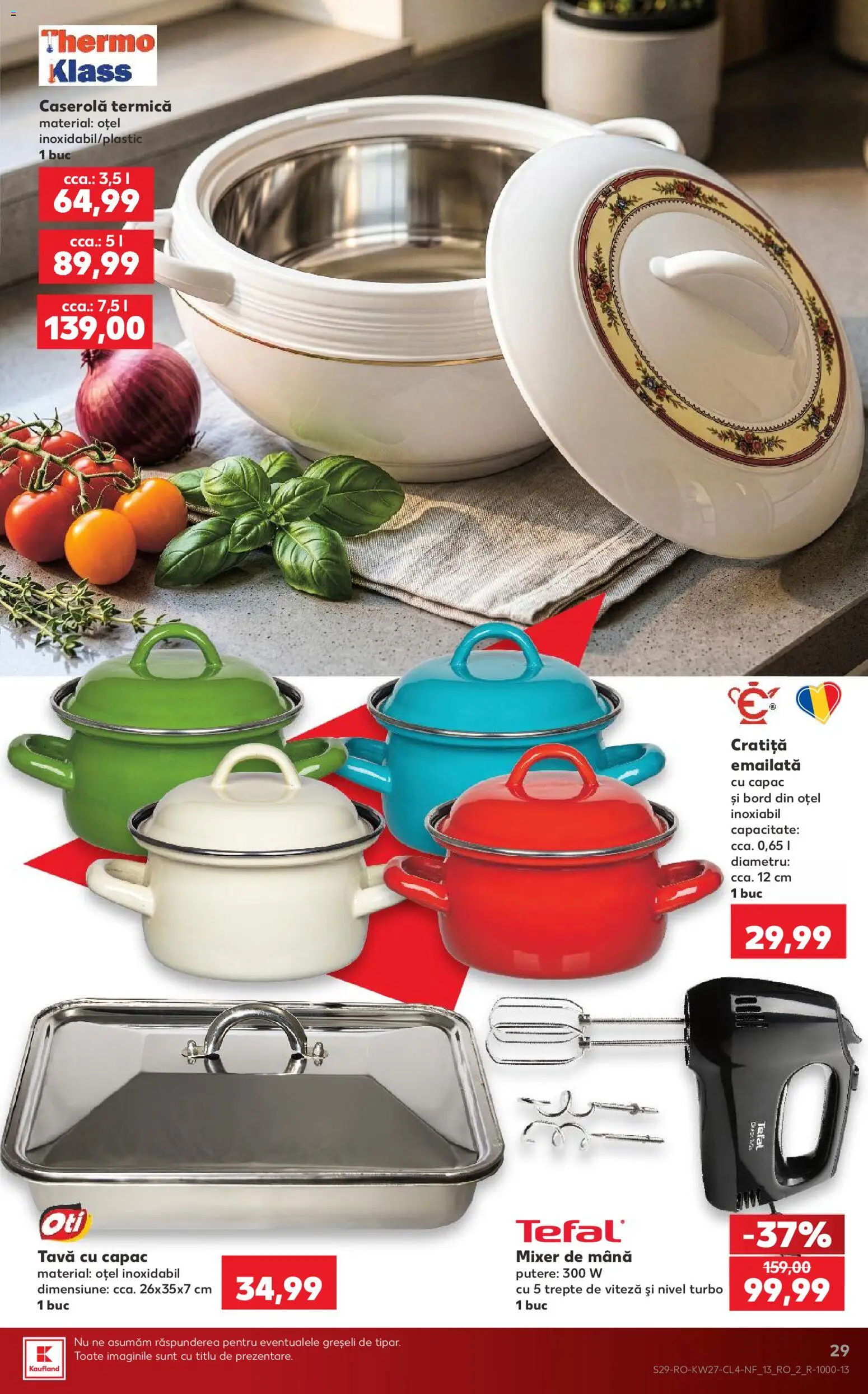 Noul catalog Kaufland – valabil de la 01.07.2026 | Pagină: 29 | Produse: Cratiță, Mixer