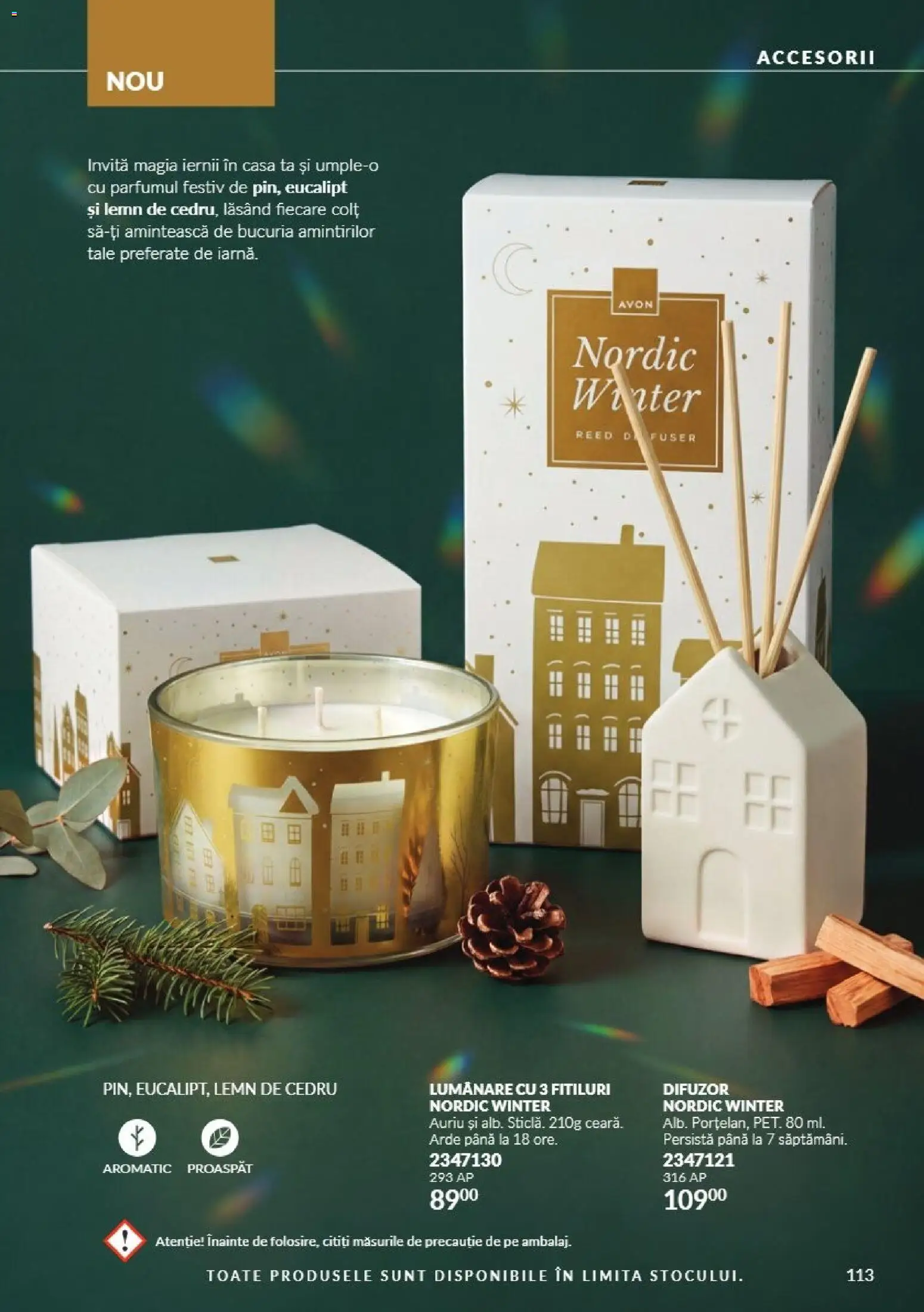 Noul catalog Avon – valabil de la 01.11.2026 | Pagină: 113 | Produse: Difuzor, Lumânare