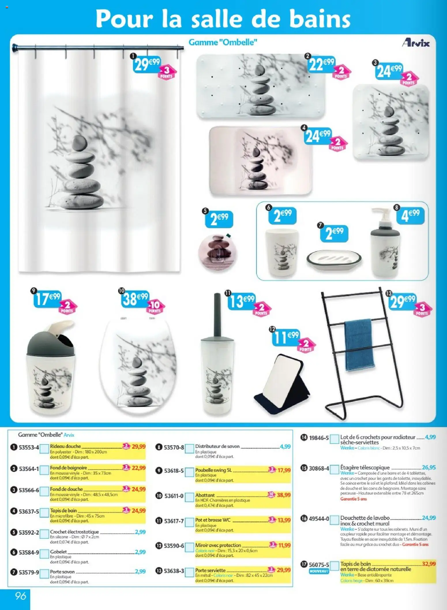 {H1} | Page: 96 | Produits: Porte, Lavabo, Baignoire, Gants