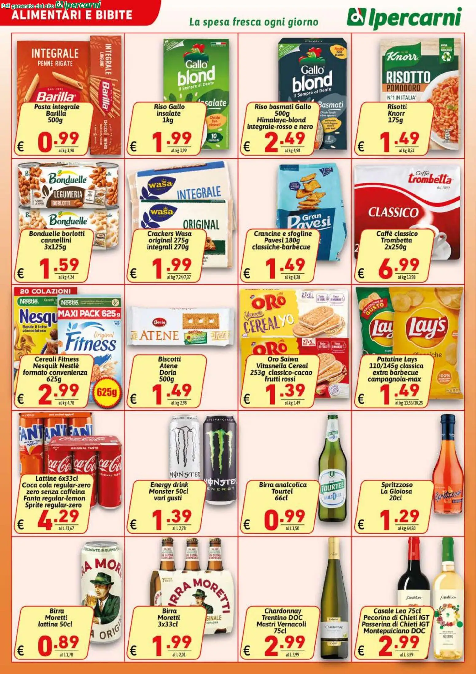 Volantino Ipercarni del 22/07/2026 | Pagina: 14 | Prodotti: Cannellini, Crackers, Bibite, Coca Cola