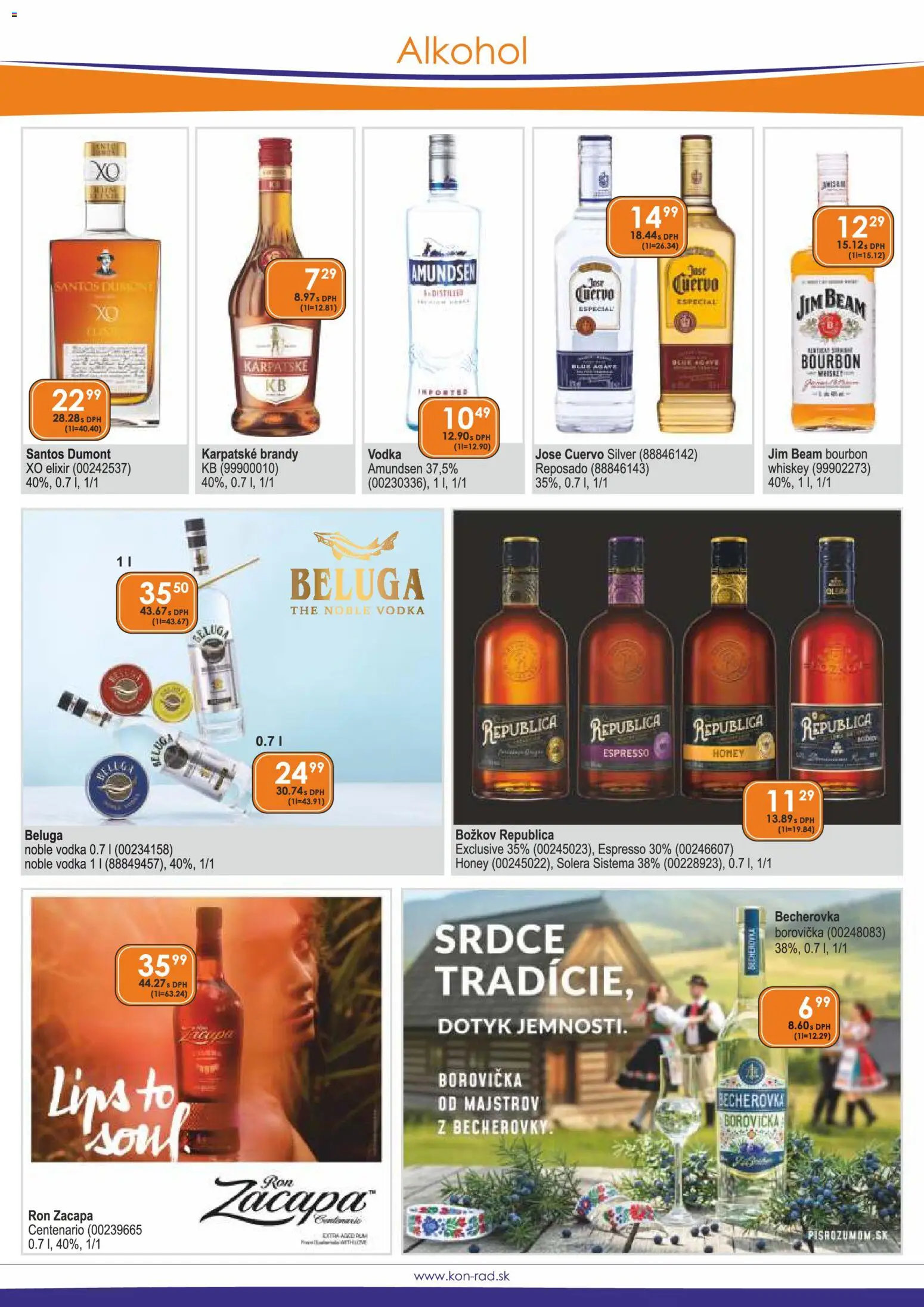 Nové KON - RAD akcie – leták je platný od 01.05.2026 | Strana: 12 | Produkty: Božkov, Republica, Bourbon, Alkohol