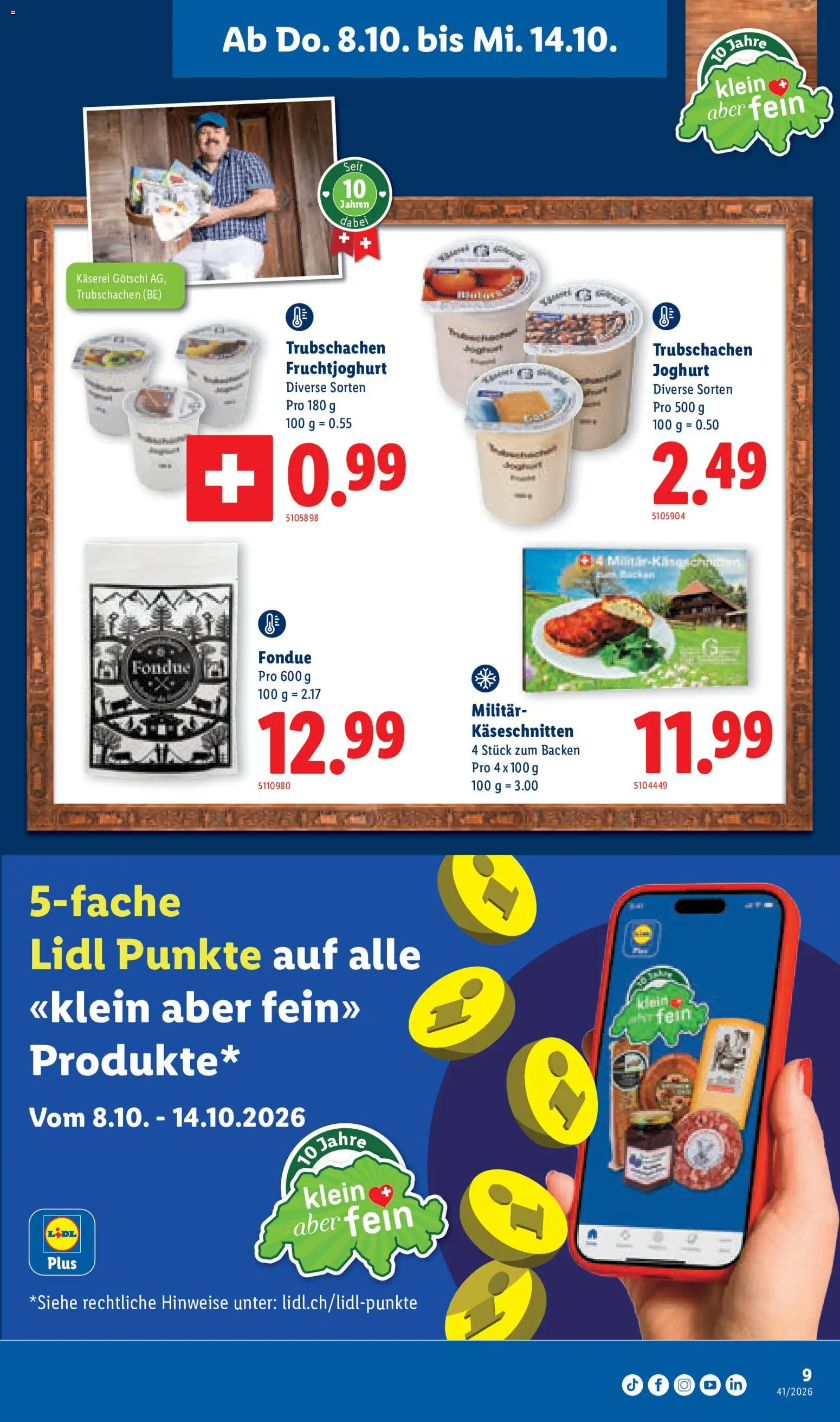 Lidl aktionen Feinste Schweizer Spezialitäten – gültig ab 08.10.2026 | Seite: 9