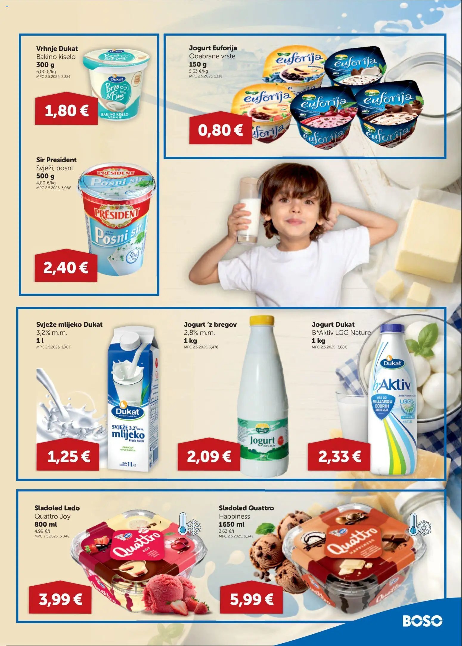 Boso katalog | vrijedi od 10.09.2026 | Stranica: 5 | Proizvodi: Mlijeko, Jogurt, Ledo, Sladoled