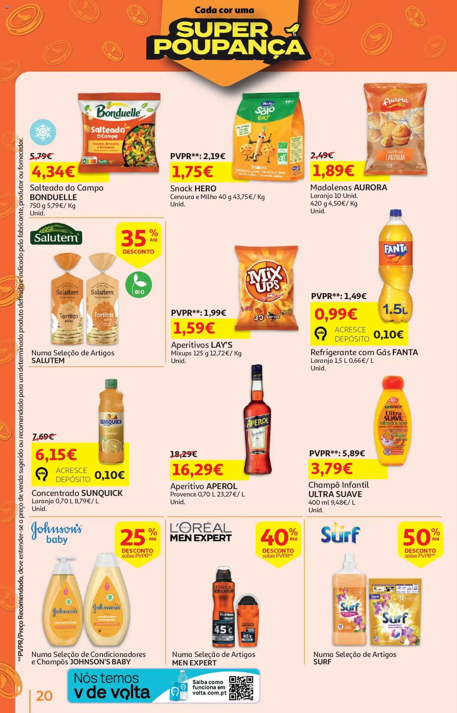 Auchan - Vida no Exterior │ válido de 06.05.2026 | Página: 20 | Produtos: Brócolos, Refrigerante, Fanta, Aperol