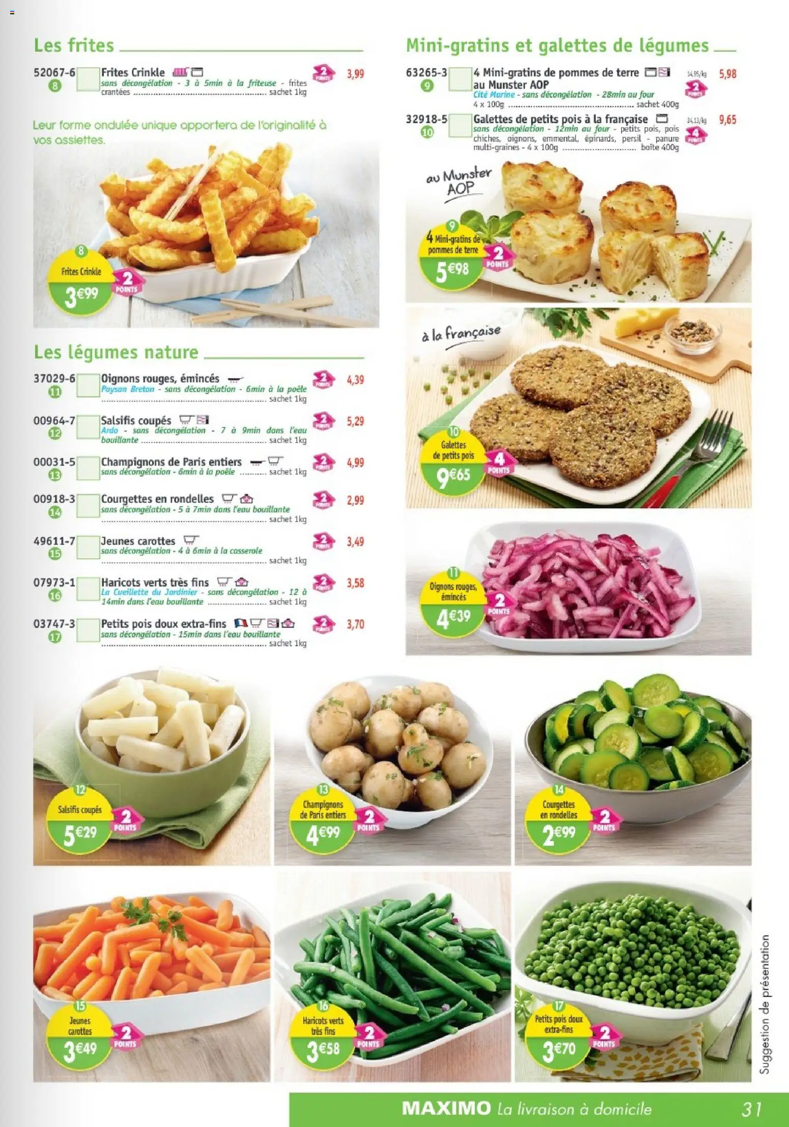 {H1} | Page: 31 | Produits: Carottes, Salsifis, Friteuse, Pommes