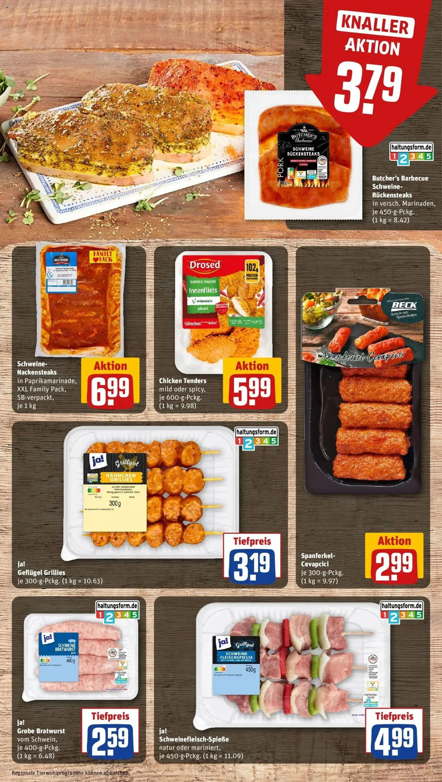 REWE Prospekt ab 07.09.2026 zum Blättern » Angebote | Seite: 9 | Produkte: Spezialitäten, Bratwurst, Cevapcici, Zwiebeln