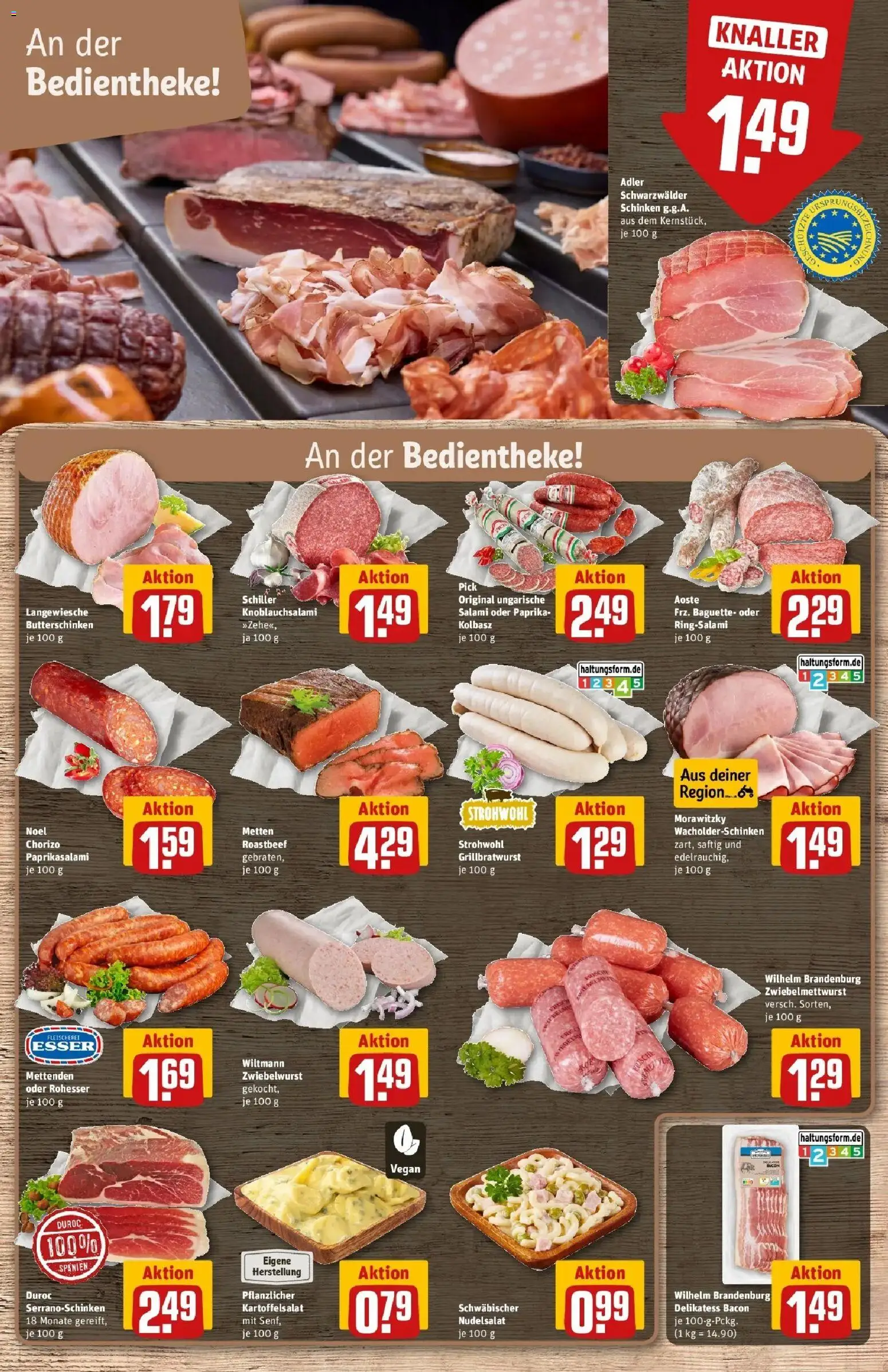 REWE Prospekt ab 24.08.2026 zum Blättern » Angebote | Seite: 10 | Produkte: Baguette, Roastbeef, Paprika, Morawitzky