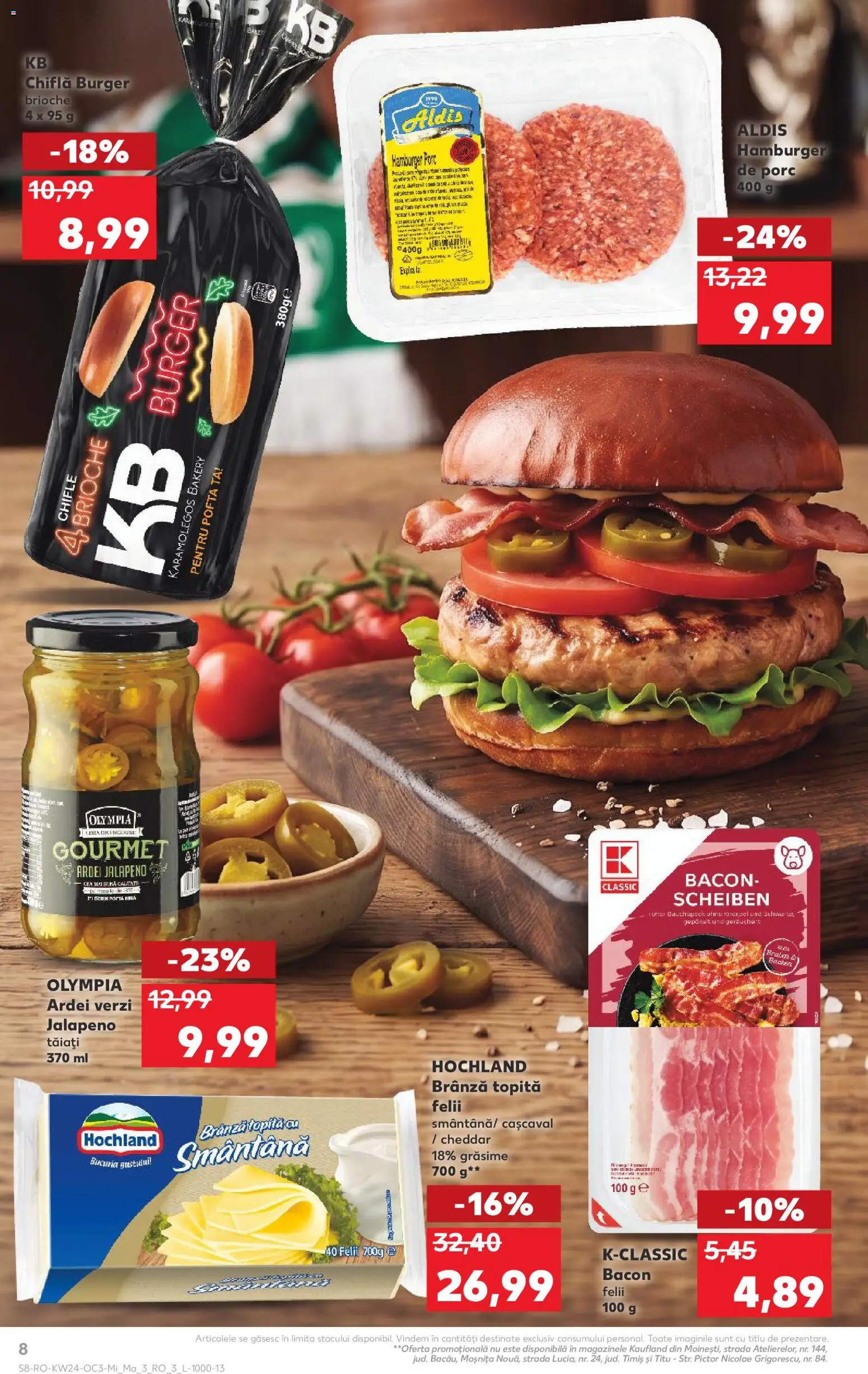 Noul catalog Kaufland – valabil de la 10.06.2026 | Pagină: 8 | Produse: Cașcaval, Ardei, Brânză, Smântână