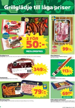 Coop Daglivs erbjudanden - Förhandsvisning av reklamblad från butik Coop Daglivs aktuell från 29/06/2026 | Sida: 2 | Produkter: Grill, Galler, Vitlök, Chorizo