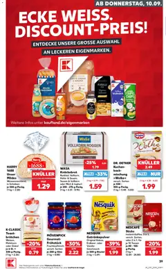Kaufland DE -DE Folder - Voorbeeld van een folder van Kaufland DE, geldig van 10-09-2026 | Pagina: 39 | Producten: Chips, Vanille, Sesam, Nescafe
