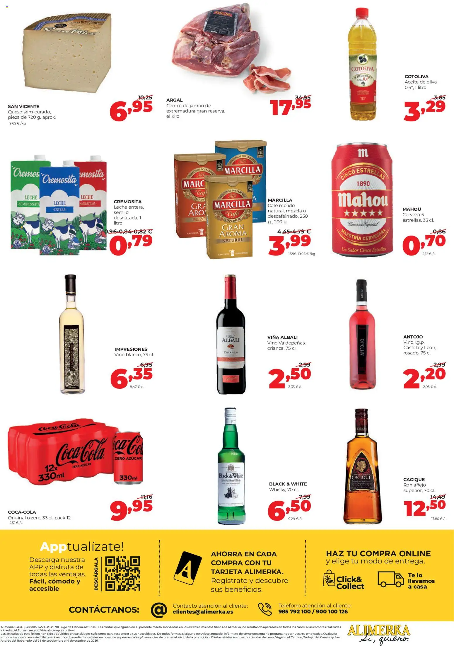Alimerka San Froilán │ válido desde el 28/09/2026 | Página: 2 | Productos: Queso, Vino, Café molido, Prensa