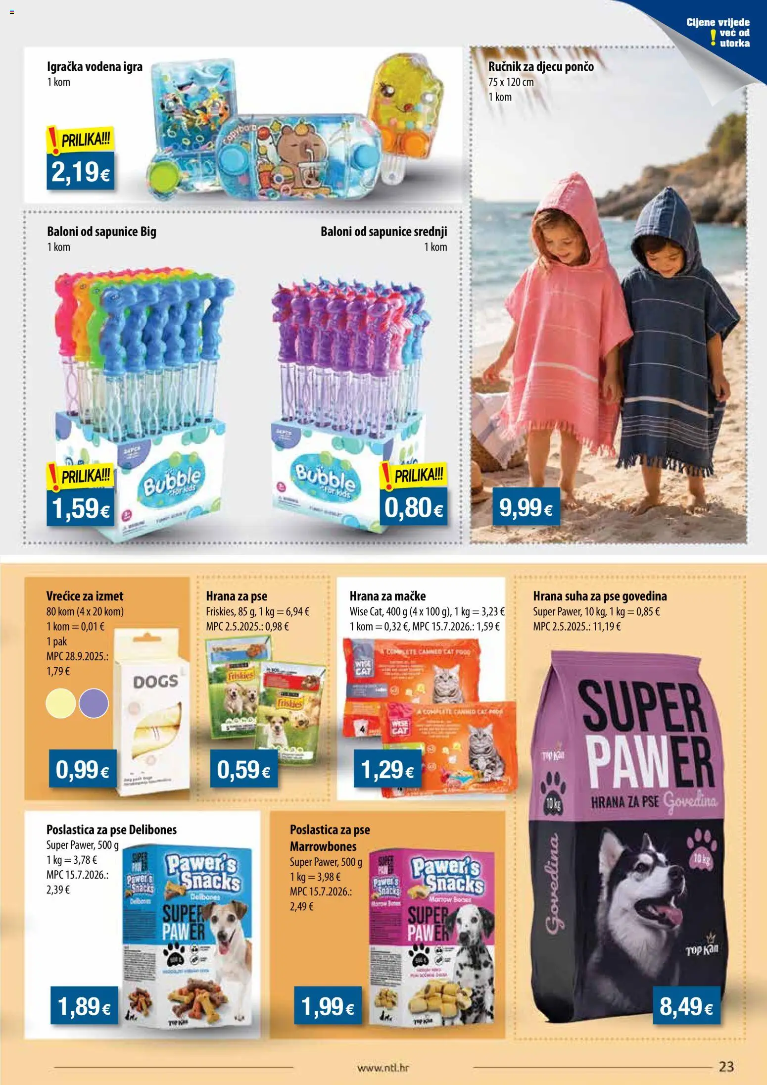 NTL katalog | vrijedi od 05.08.2026 | Stranica: 23 | Proizvodi: Hrana za pse, Govedina, Hrana za mačke, Igra