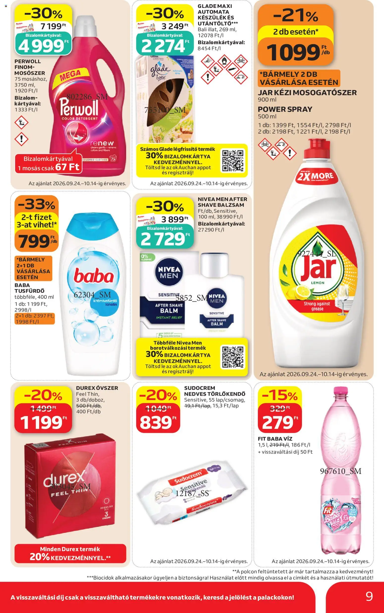 Auchan akciós ujság - amely érvényes a következő dátumtól: 2026.09.24. | Oldal: 9