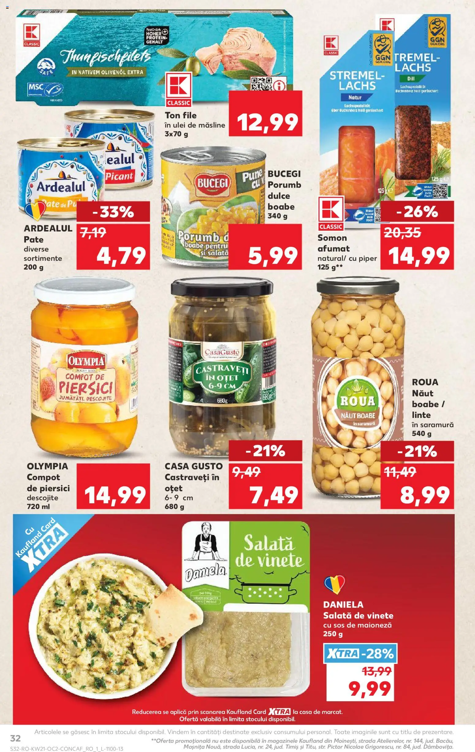 Noul catalog Kaufland – valabil de la 20.05.2026 | Pagină: 32 | Produse: Măsline, Oțet, Salată, Sos