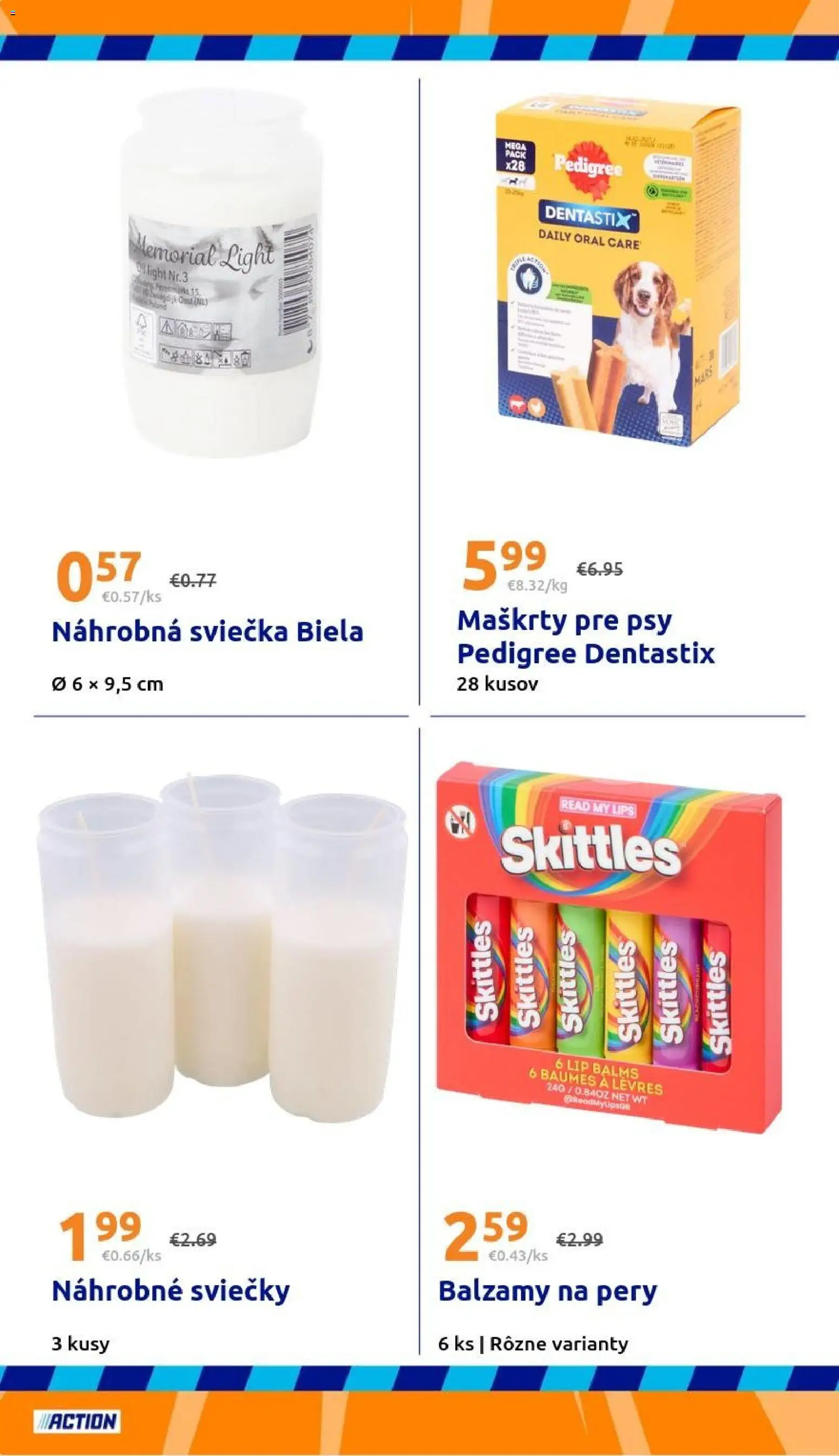 Nové Action akcie – leták je platný od 23.09.2026 | Strana: 22 | Produkty: Náhrobné sviečky, Sviečky