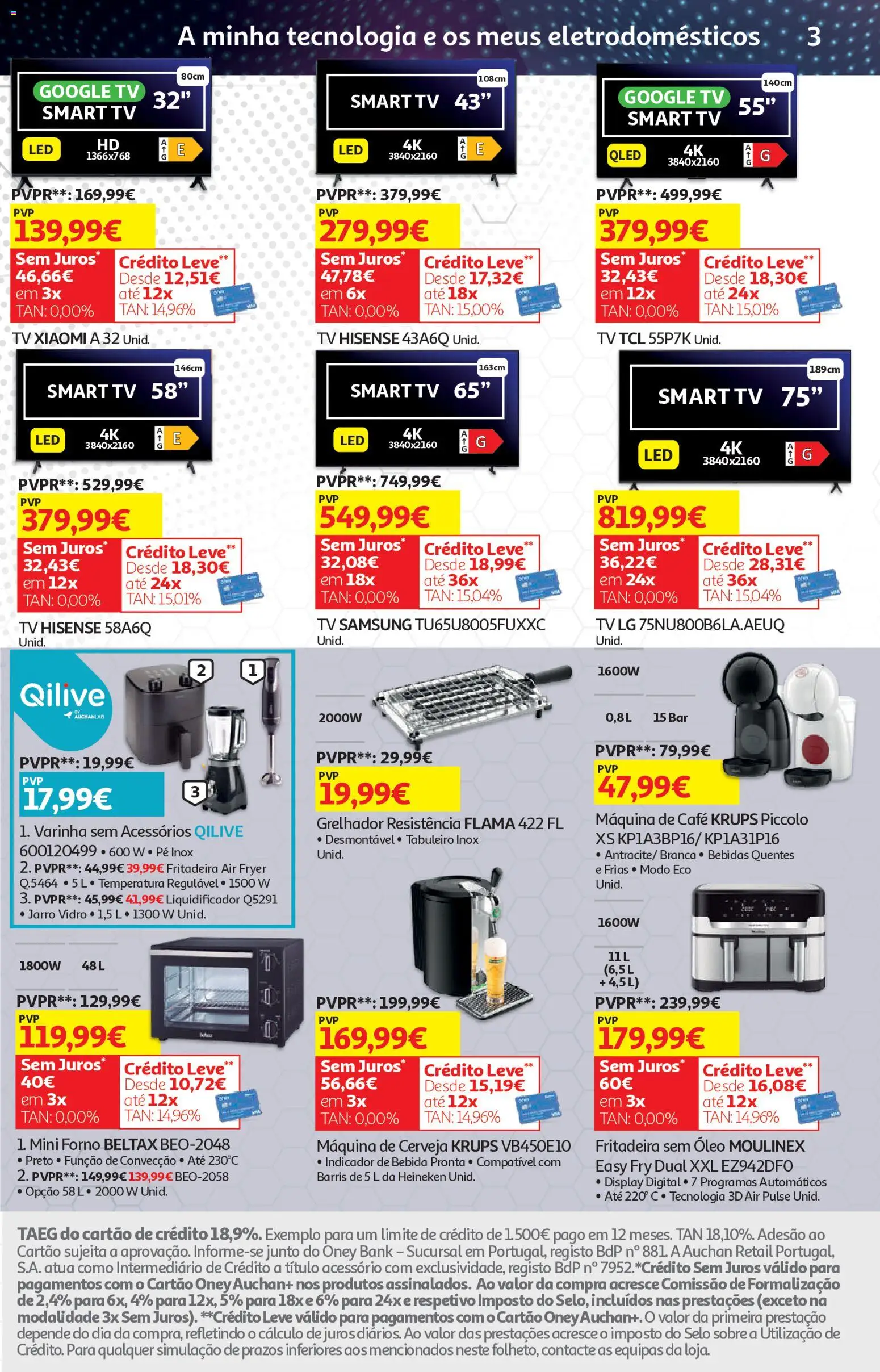 Auchan - Vida no Exterior │ válido de 06.05.2026 | Página: 34 | Produtos: Forno, Air fryer, Máquina de café, Liquidificador