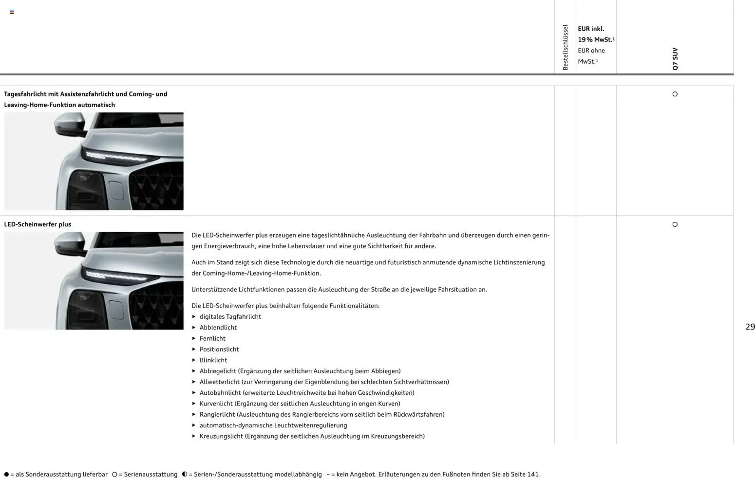Audi Q7 – gültig ab 23.06.2026 | Seite: 29