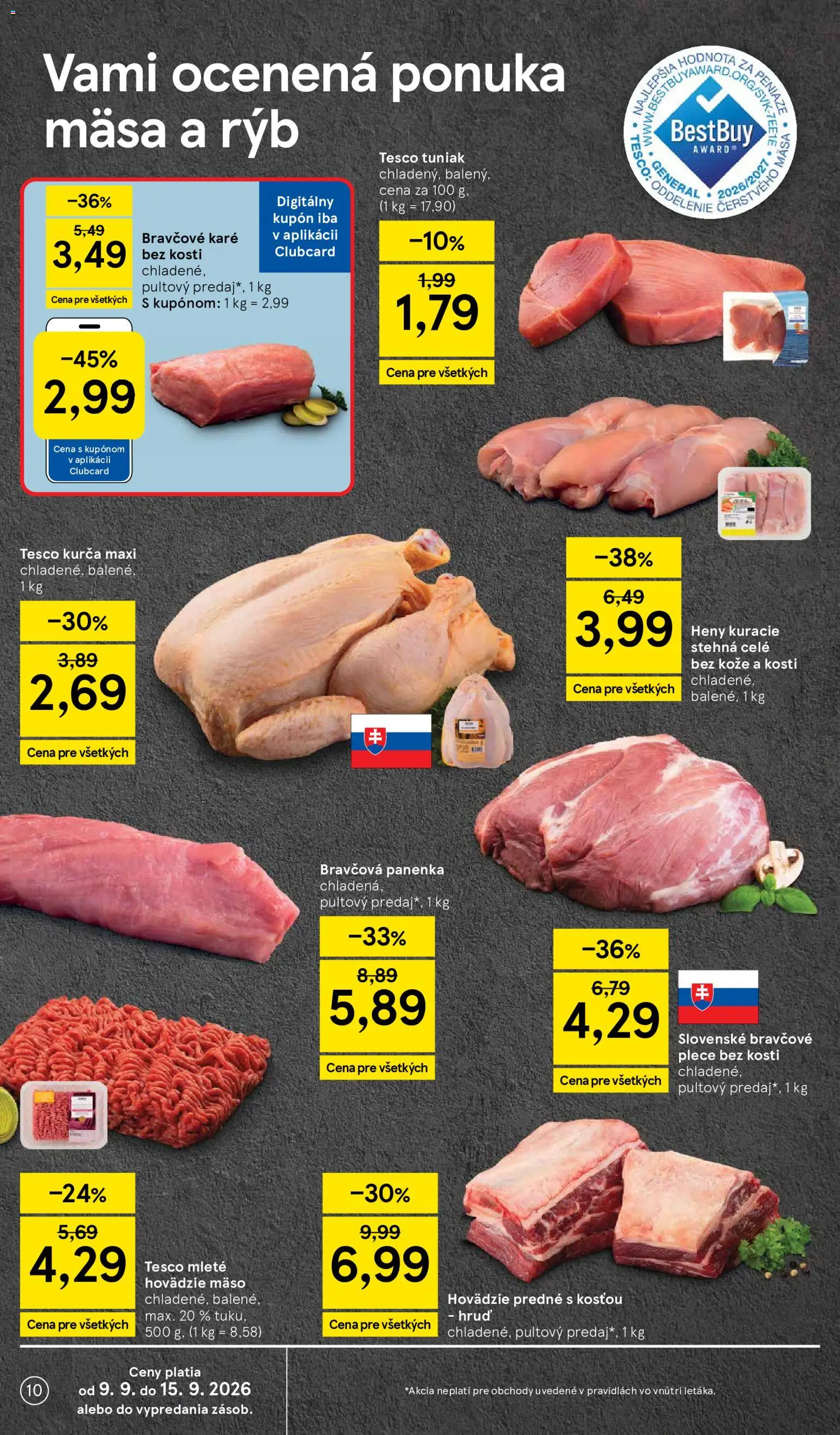 Nové Tesco akcie – leták je platný od 09.09.2026 | Strana: 10