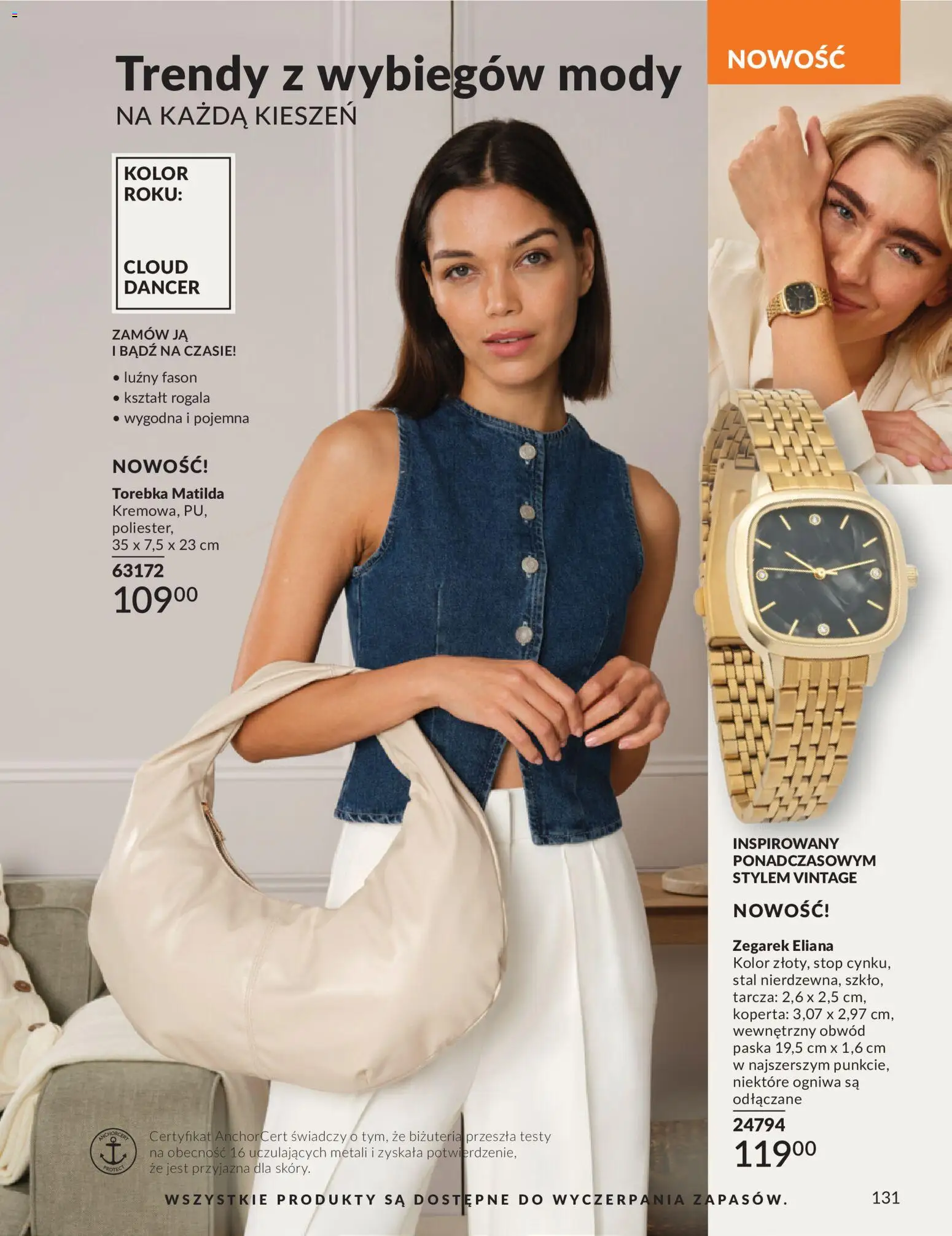 Avon Katalog 6 2026 od 01.06.2026 | Strona: 131 | Produkty: Zegarek, Torebka