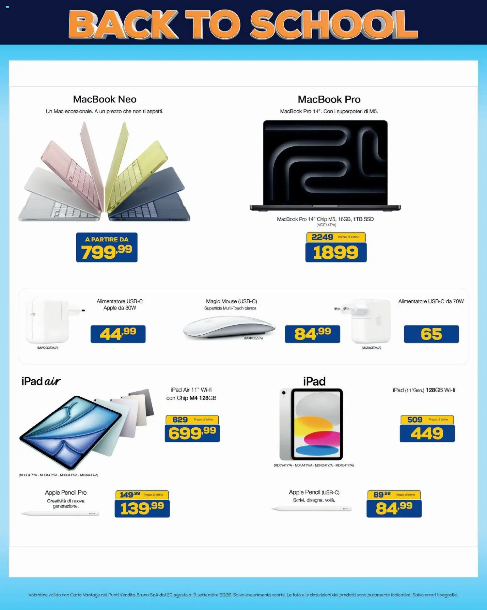 Volantino BRUNO del 20/08/2026 | Pagina: 11 | Prodotti: Mouse, Ipad, Macbook