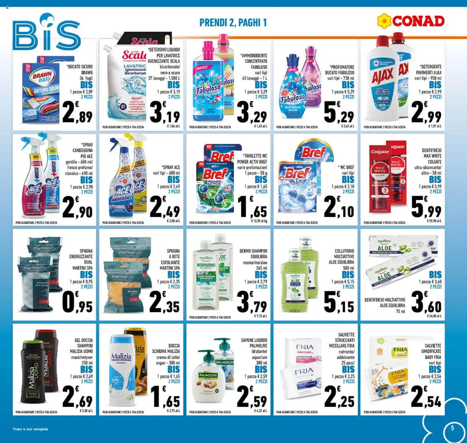 Volantino Conad del 07/10/2026 | Pagina: 5 | Prodotti: Collutorio, Martini, Scala, WC
