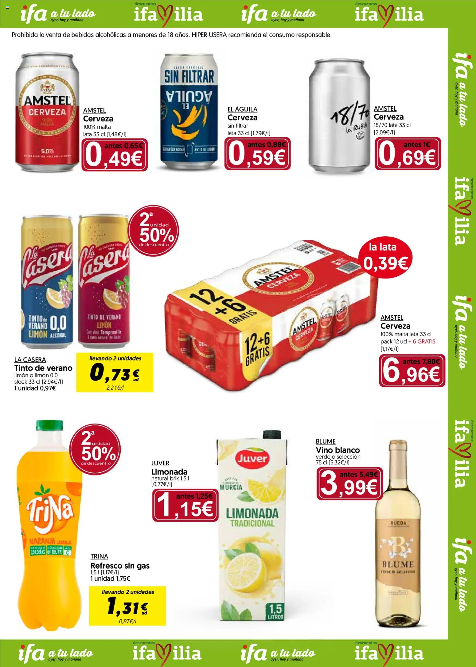 Hiper Usera folleto │ válido desde el 29/06/2026 | Página: 9 | Productos: Vino, Cerveza, Limonada