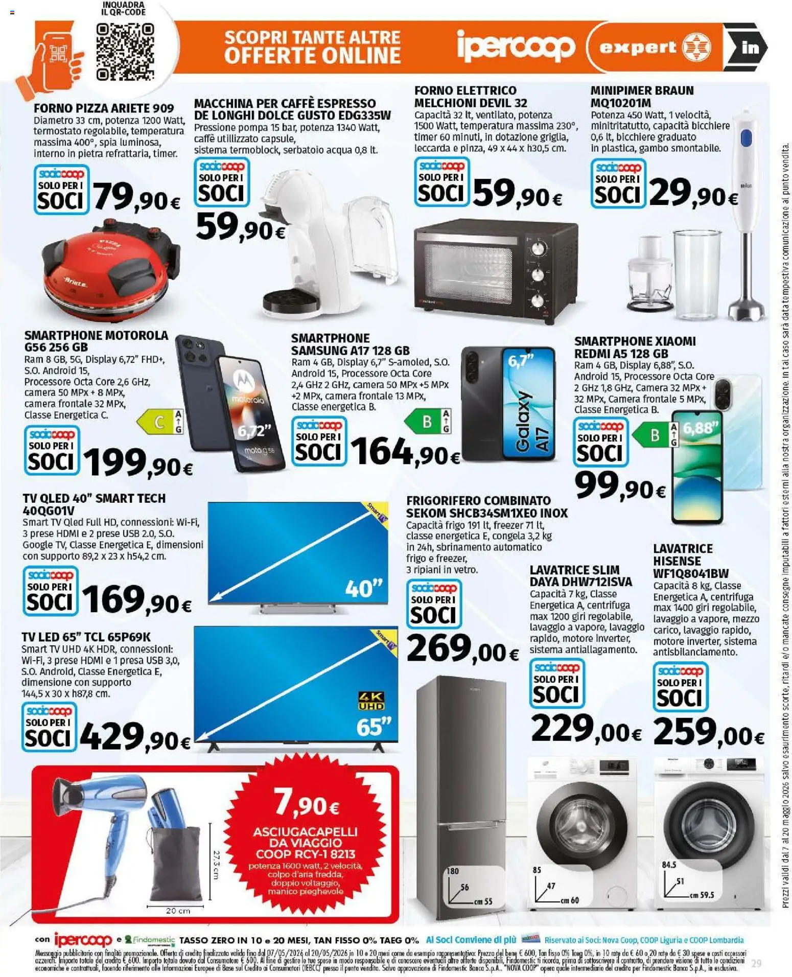 Volantino Ipercoop del 07.05.2026 | Pagina: 29 | Prodotti: Xiaomi, Lavatrice, Smartphone, Presa