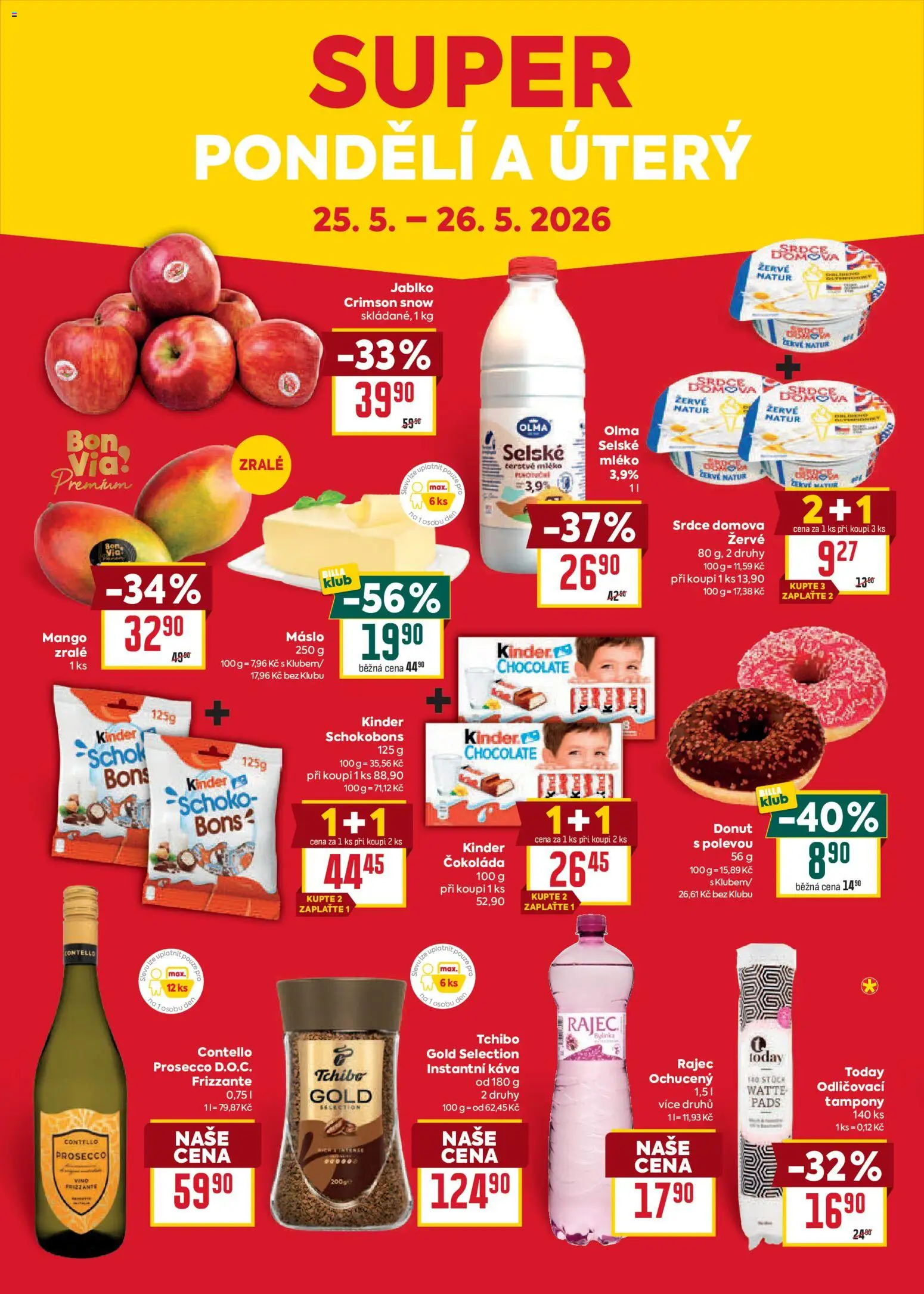 Billa Velký leták od 20.05.2026 | Strana: 28 | Produkty: Donut, Tchibo, Žervé, Tampony