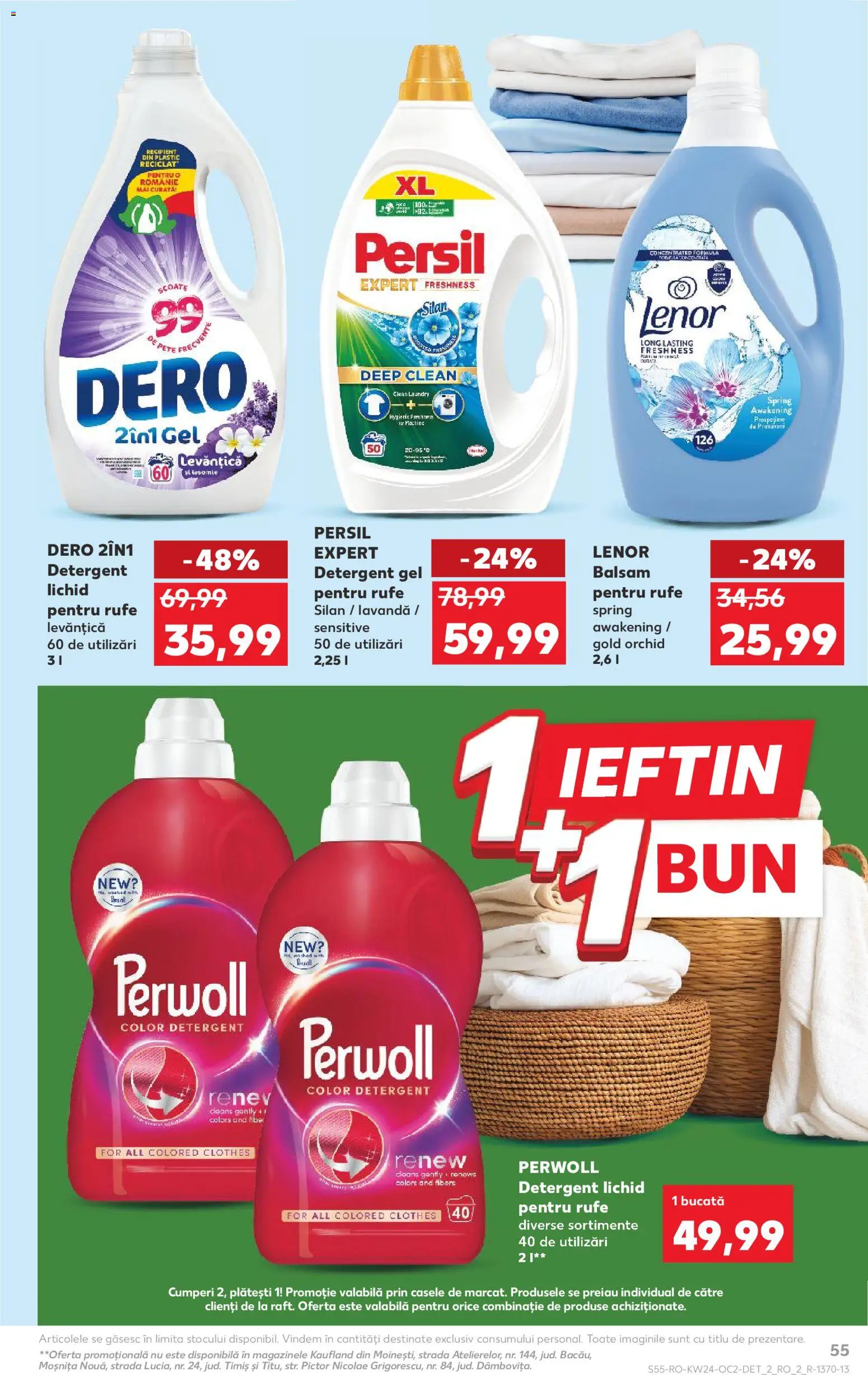 Noul catalog Kaufland – valabil de la 10.06.2026 | Pagină: 55 | Produse: Pomelo, Balsam, Yorgan, Detergent