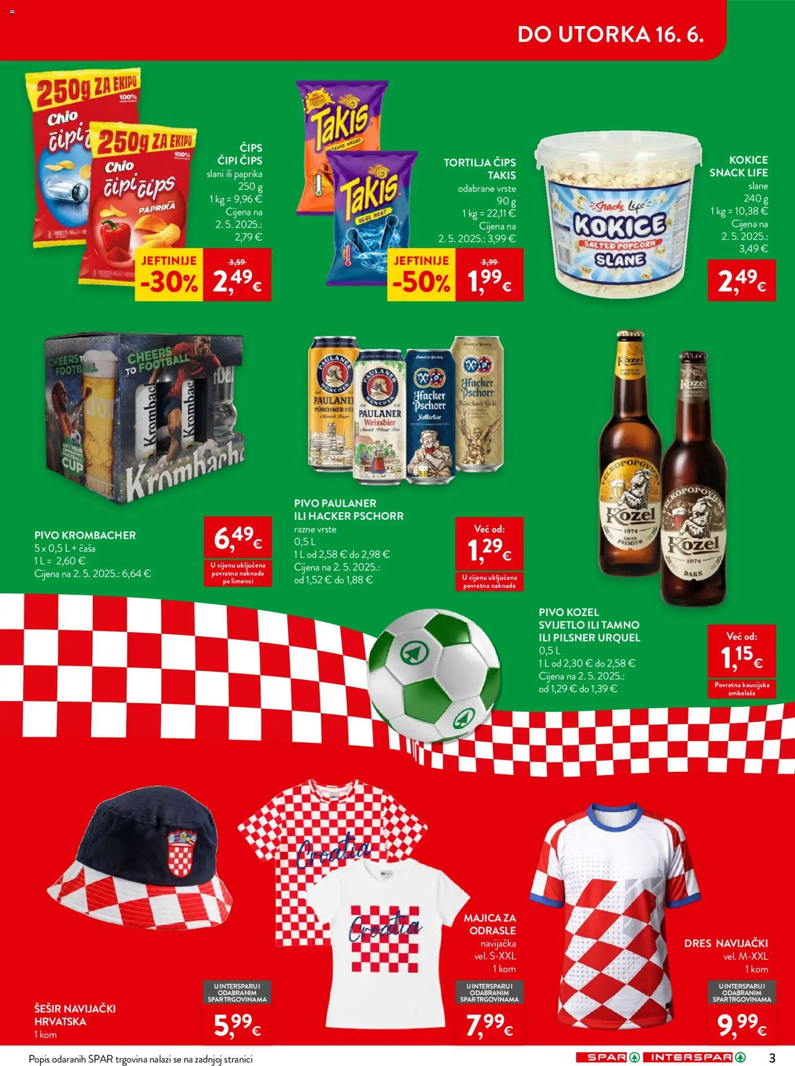 Spar katalog | vrijedi od 10.06.2026 | Stranica: 3 | Proizvodi: Paprika, Čips, Kokice, Šešir