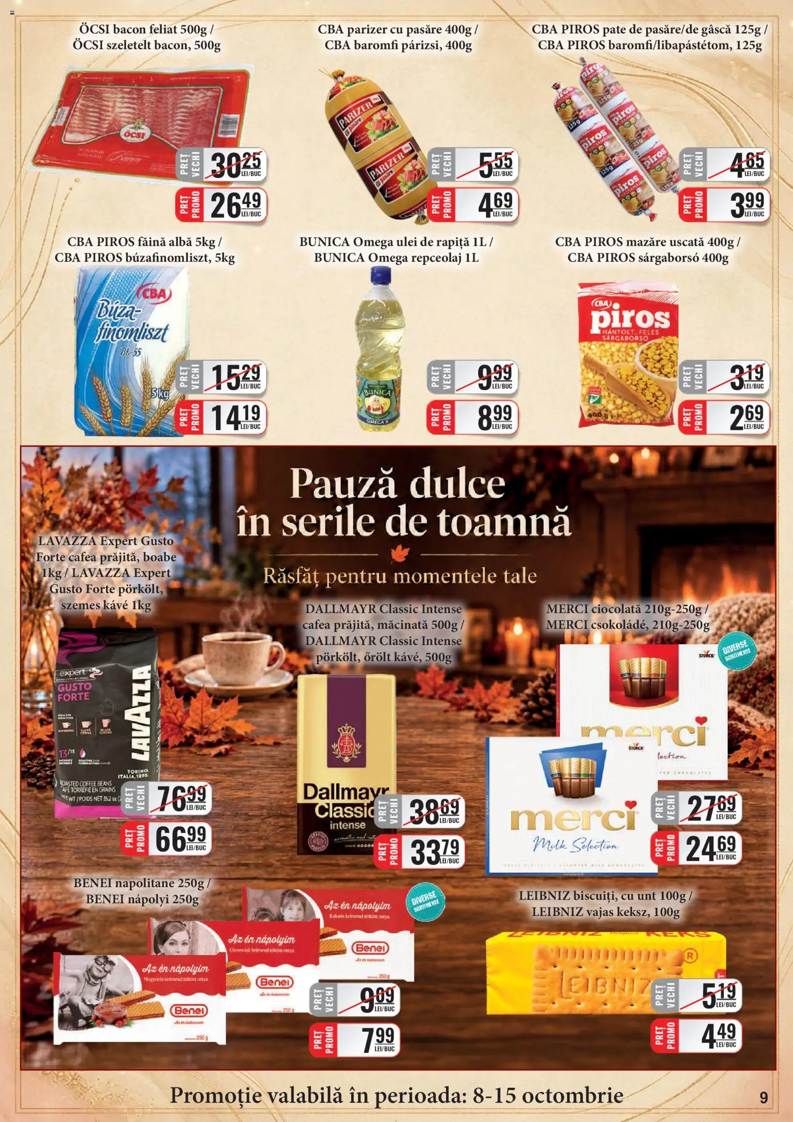 Noul catalog CBA – valabil de la 01.10.2026 | Pagină: 9 | Produse: Cafea, Ciocolată, Merci, Parizer