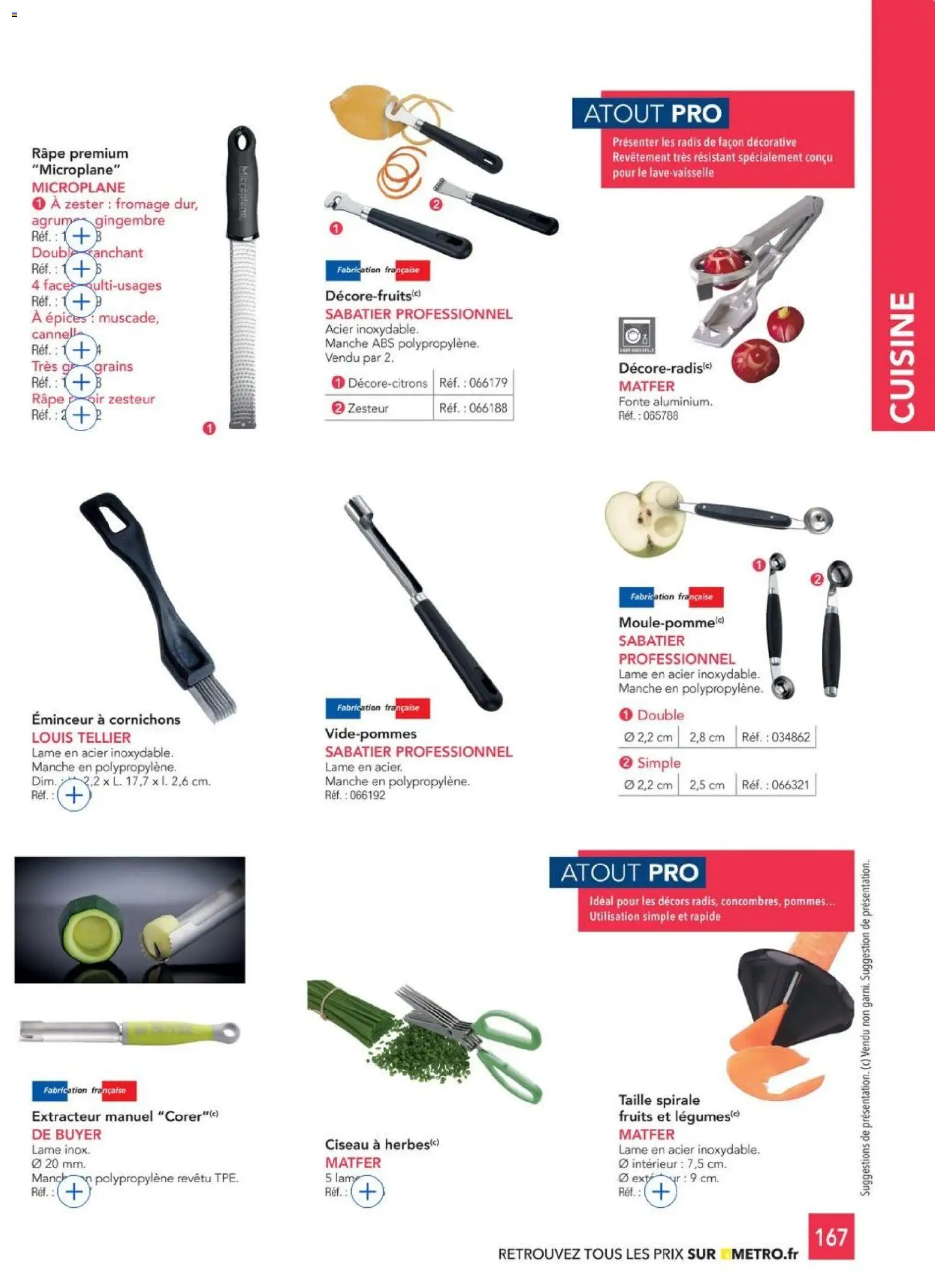 {H1} | Page: 167 | Produits: Radis, Râpe, Gingembre, Fromage