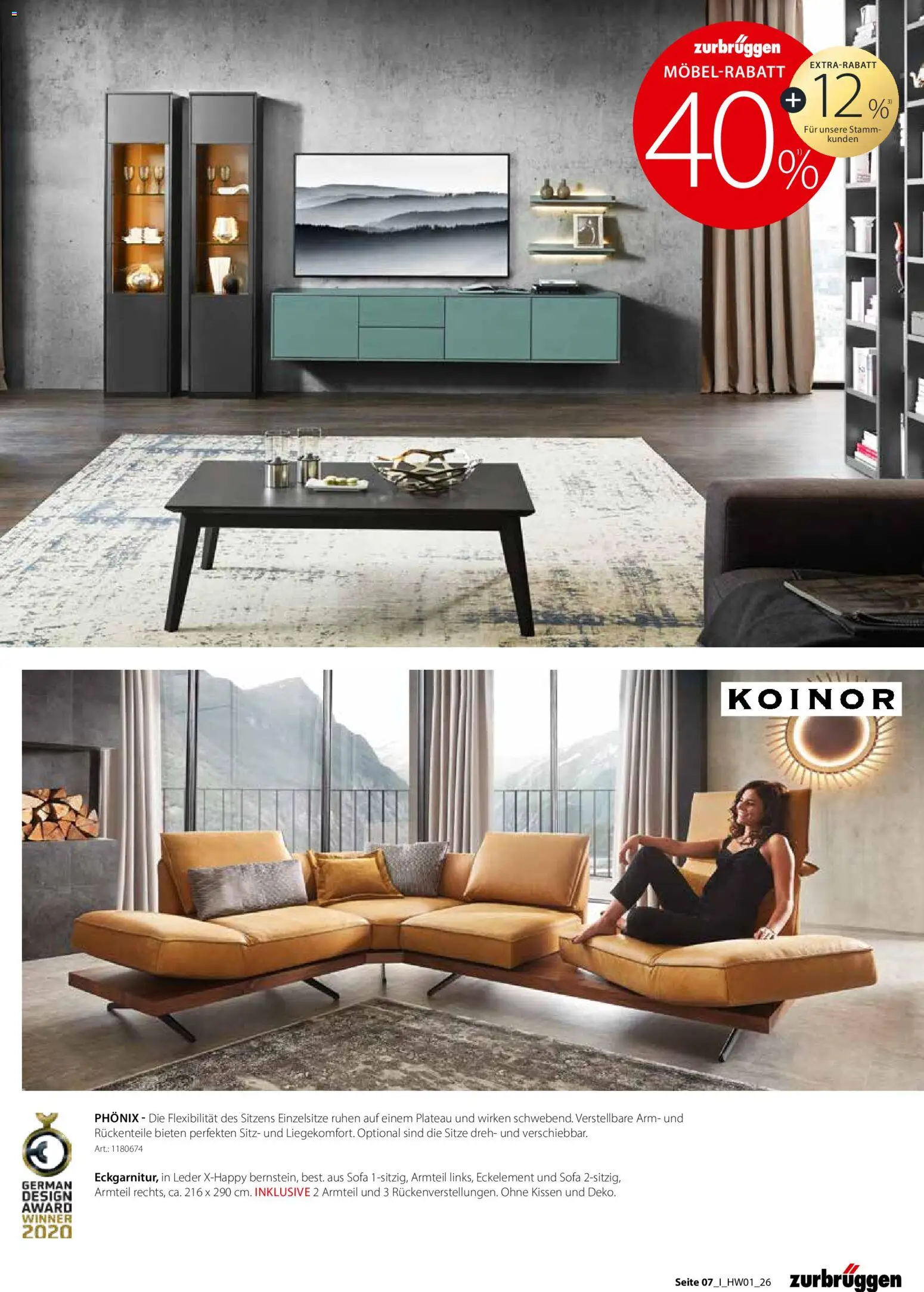 Zurbrüggen Hochwert Spezial – gültig ab 27.03.2026 | Seite: 7 | Produkte: Kissen, Sofa