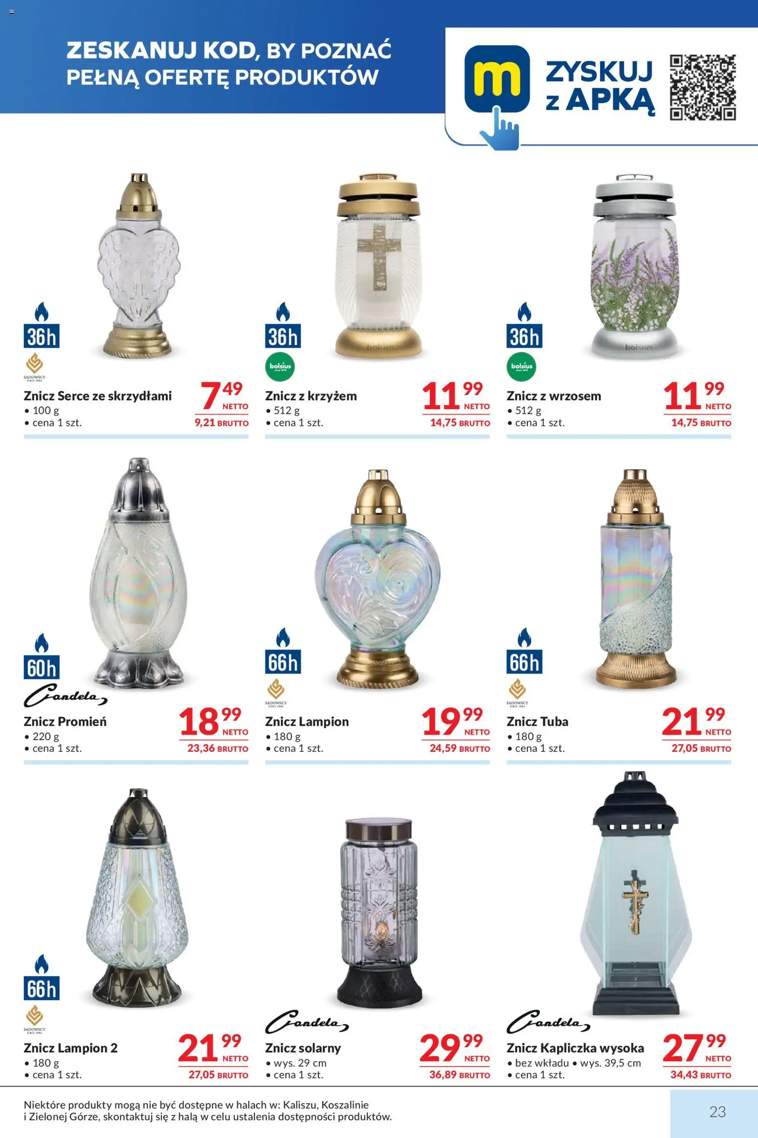Makro gazetka od 13.10.2026 | Strona: 23 | Produkty: Znicz kapliczka, Lampion