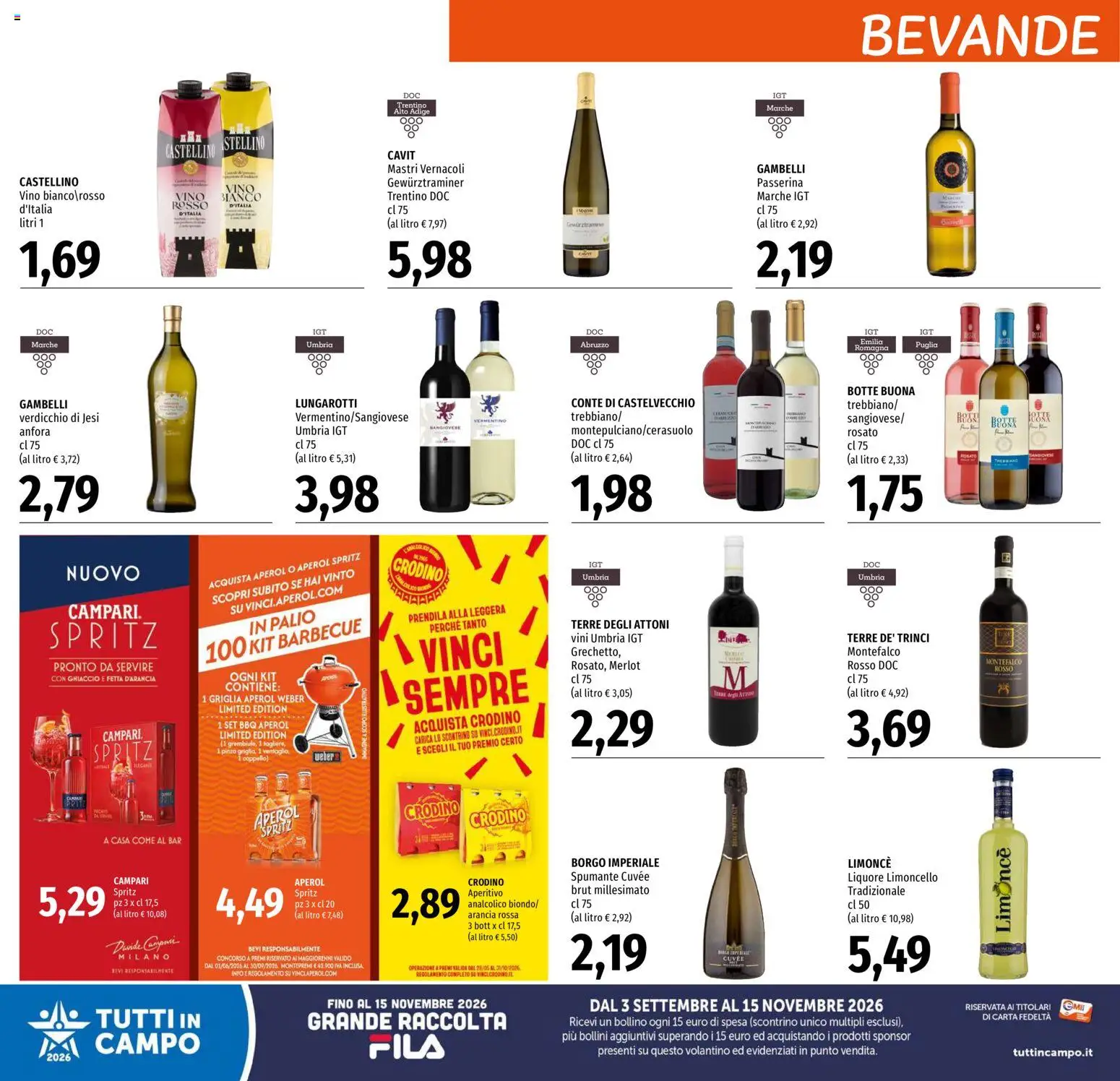 Volantino EMI del 03/09/2026 | Pagina: 28 | Prodotti: Aperol Spritz, Cappello, Vino bianco, Aperitivo